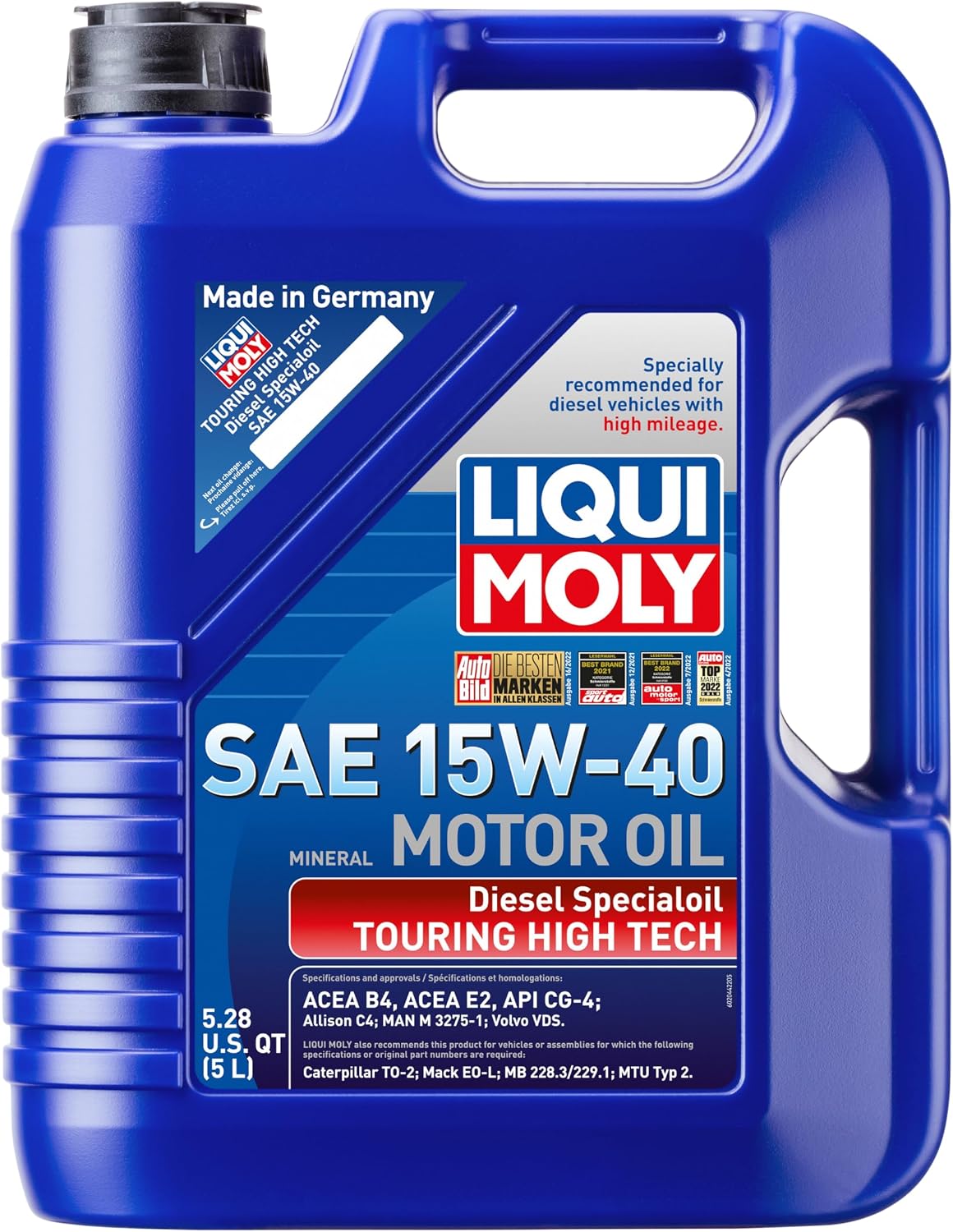 LIQUI MOLY Touring High Tech Diesel Specialoil SAE 15W-40 | 5 L | Touring engine oil | SKU: 2044