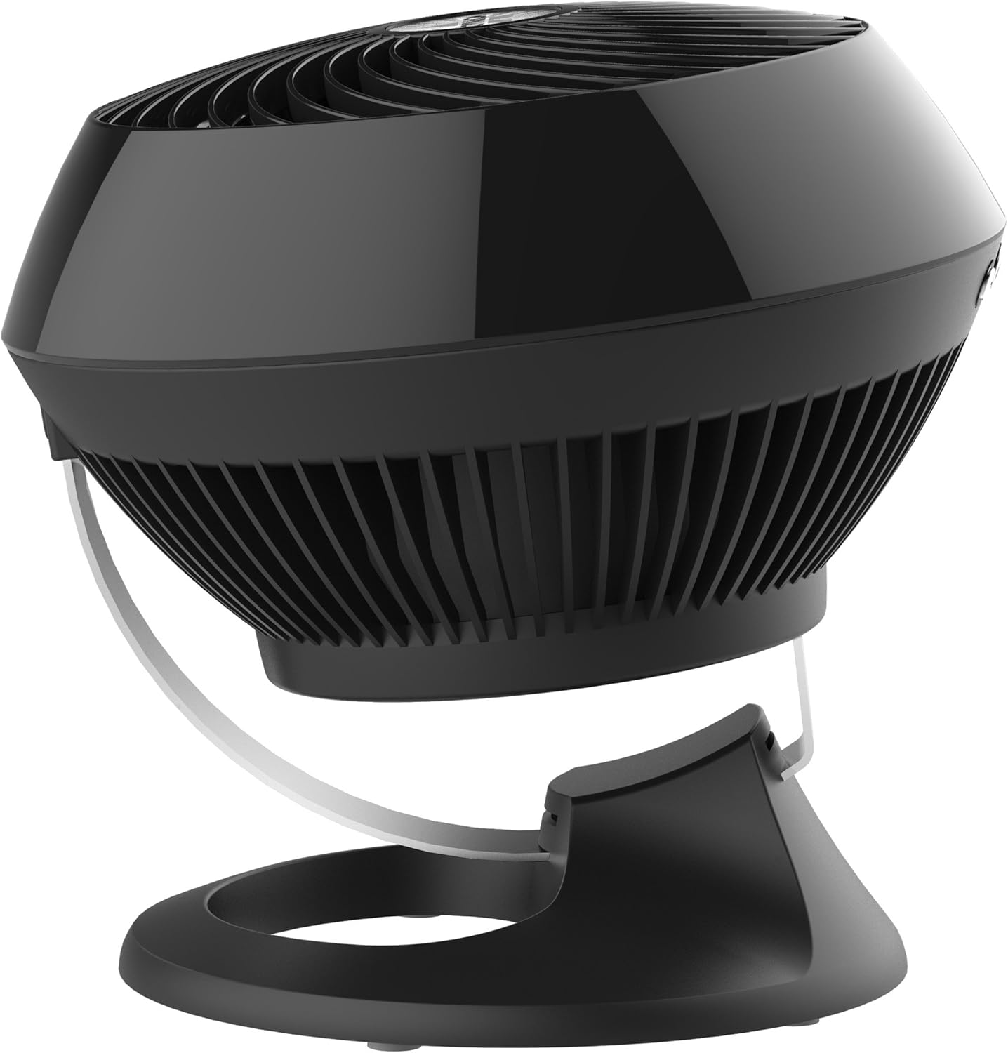 Vornado 460 Small Desk Fan with 3 Speed Settings, Adjustable Tilt Chrome Glide Bar, for Bedroom, Office, Home, Air Circulation up to 70 Feet, Quiet Table Fan, Black