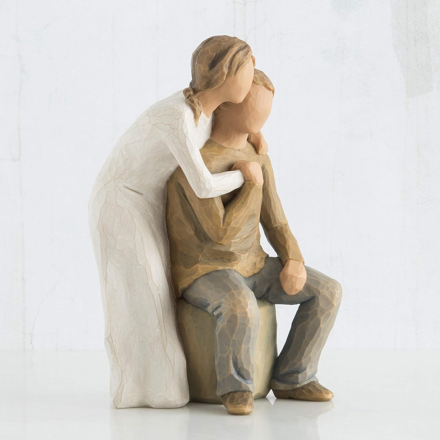 Willow Tree You and Me (Darker Skin), Sculpted Hand-Painted Figure | Cast from a Susan Lordi Original Carving, Expression of Love and Caring, Display on Shelf, Table or Mantel, Fitted Gift Box