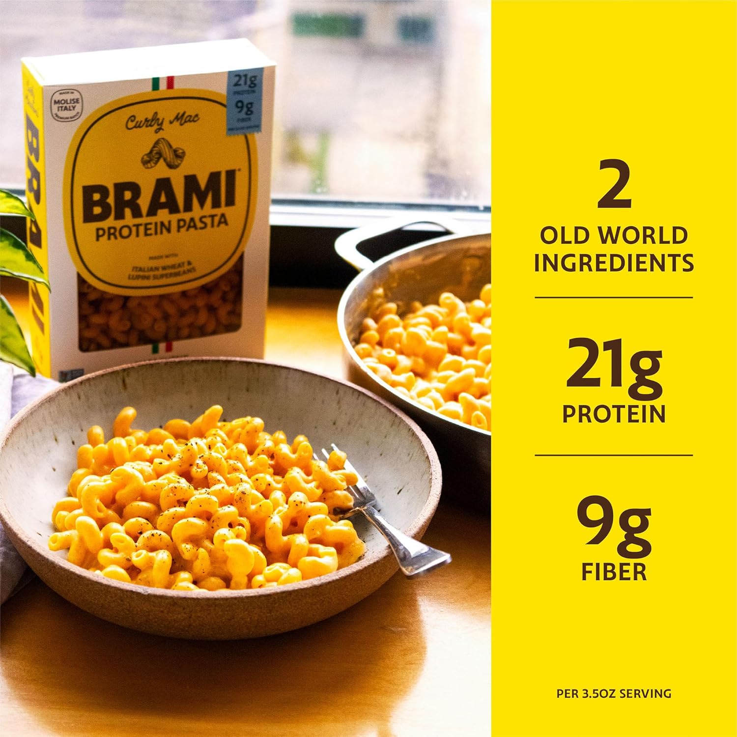 Brami Curly Macaroni Protein Pasta, 12 OZ