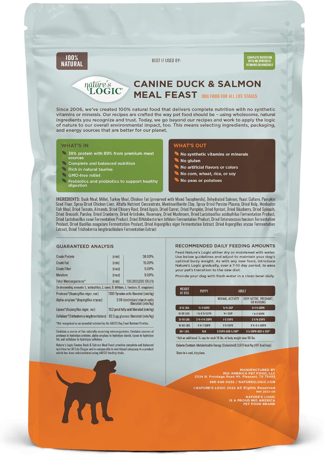 NATURE'S LOGIC Dry Dog Food - Beef Meal Feast Dry Kibble, 13 lb