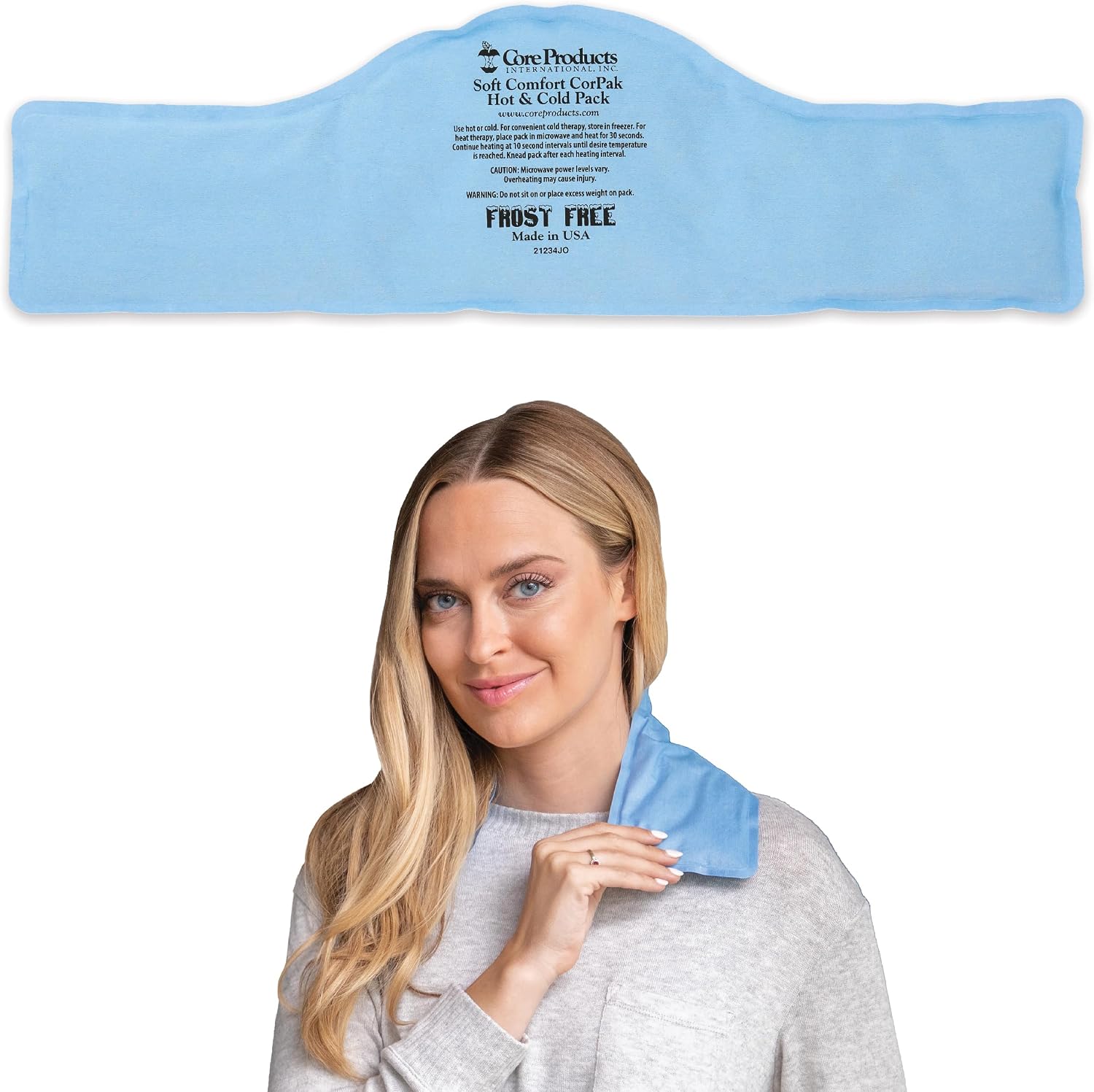 Reusable Hot & Cold Therapy Pack for Knee Back & Shoulder Pain-Trisectional | Flexible reusable therapy pack delivers soothing hot or cold therapy to help relieve pain, swelling, and muscle soreness.