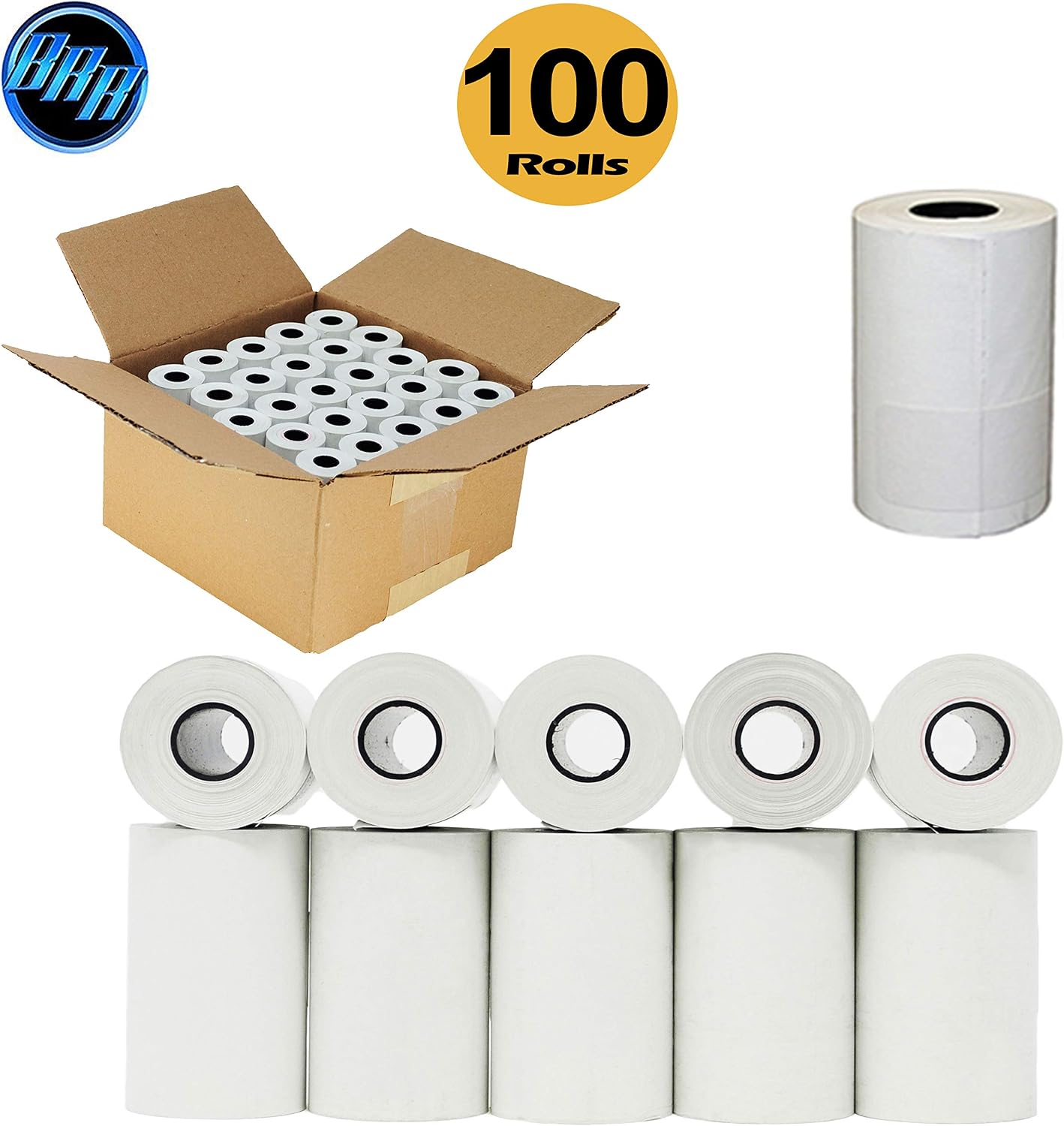 (50 Rolls) 3 1/8 x 230 Thermal Paper Receipt Rolls (55 GSM Premium Quality German Paper) Fits All POS Cash Registers BPA Free - BuyRegisterRolls