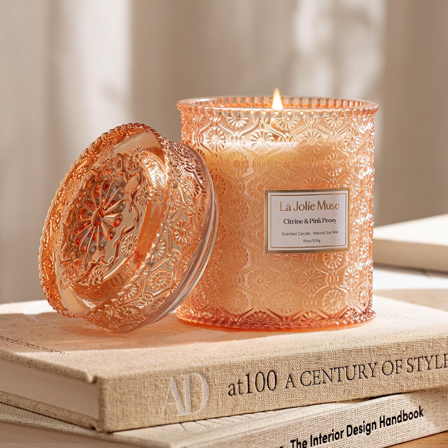 LA JOLIE MUSE Starlit Fir Pine Scented Candles for Home,19 oz Natural Soy