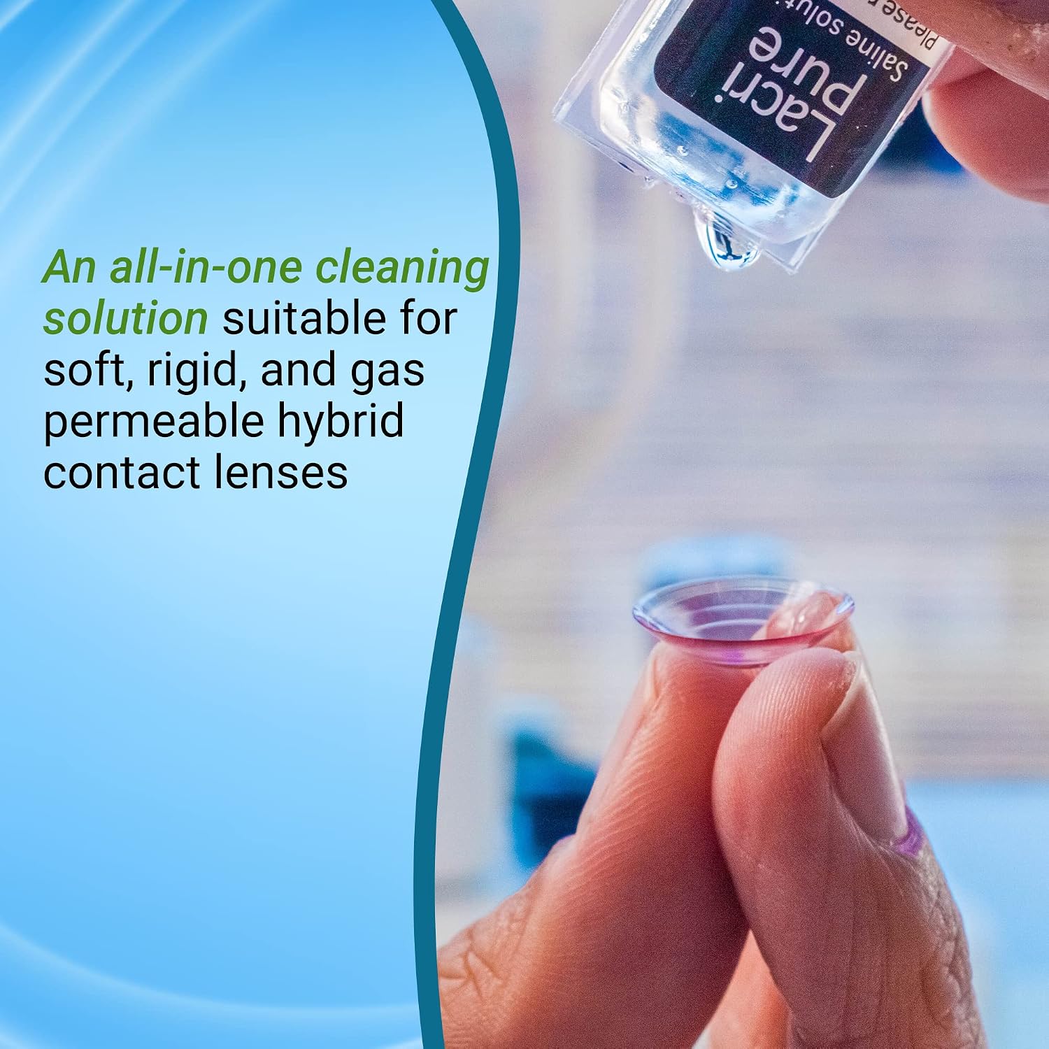 Menicon LacriPure Saline Contact Lens Solution 5ml 98 vials 3 Months Supply