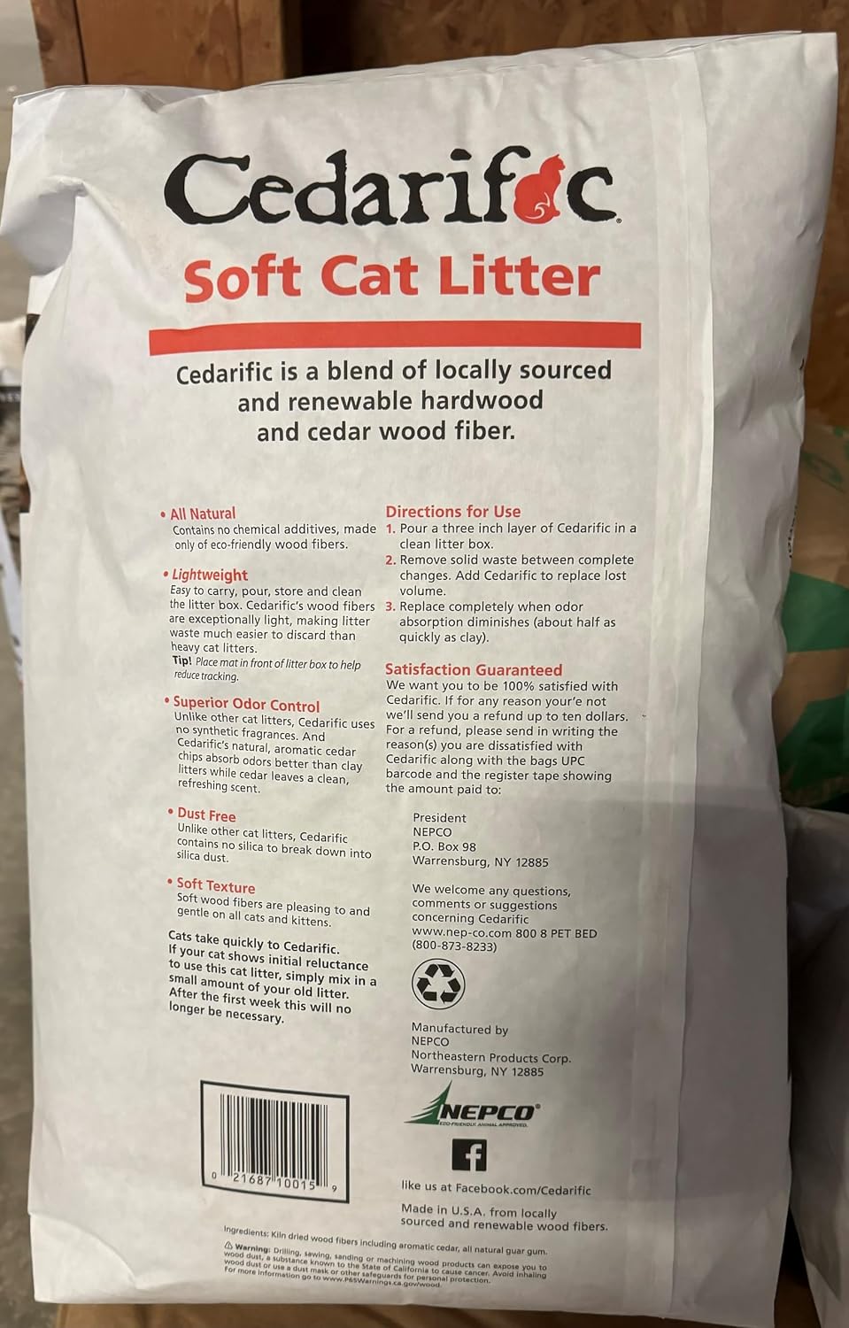 Natural Cedar Chips Cat Litter