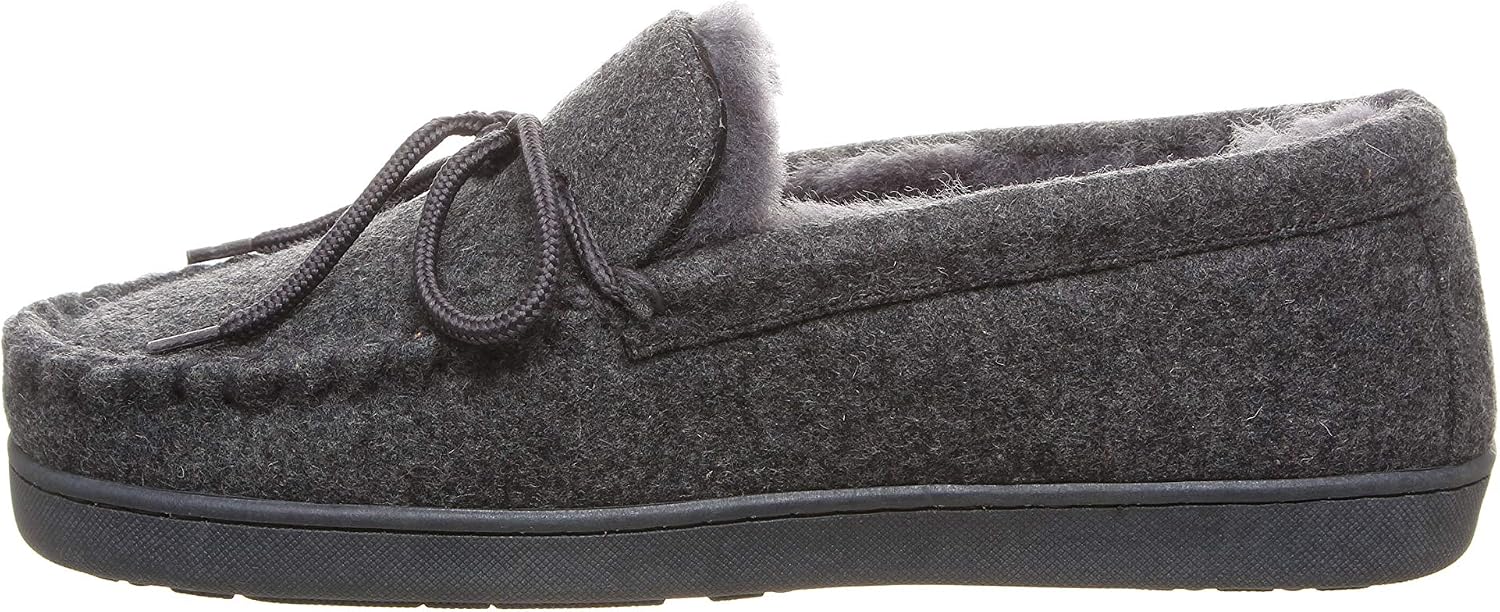 BEARPAW Moc II 2 - Men's Sheepskin Slipper - 1295M | Comfortable & Lightweight Men's Shoe, Medium Fit, Multiple Colors