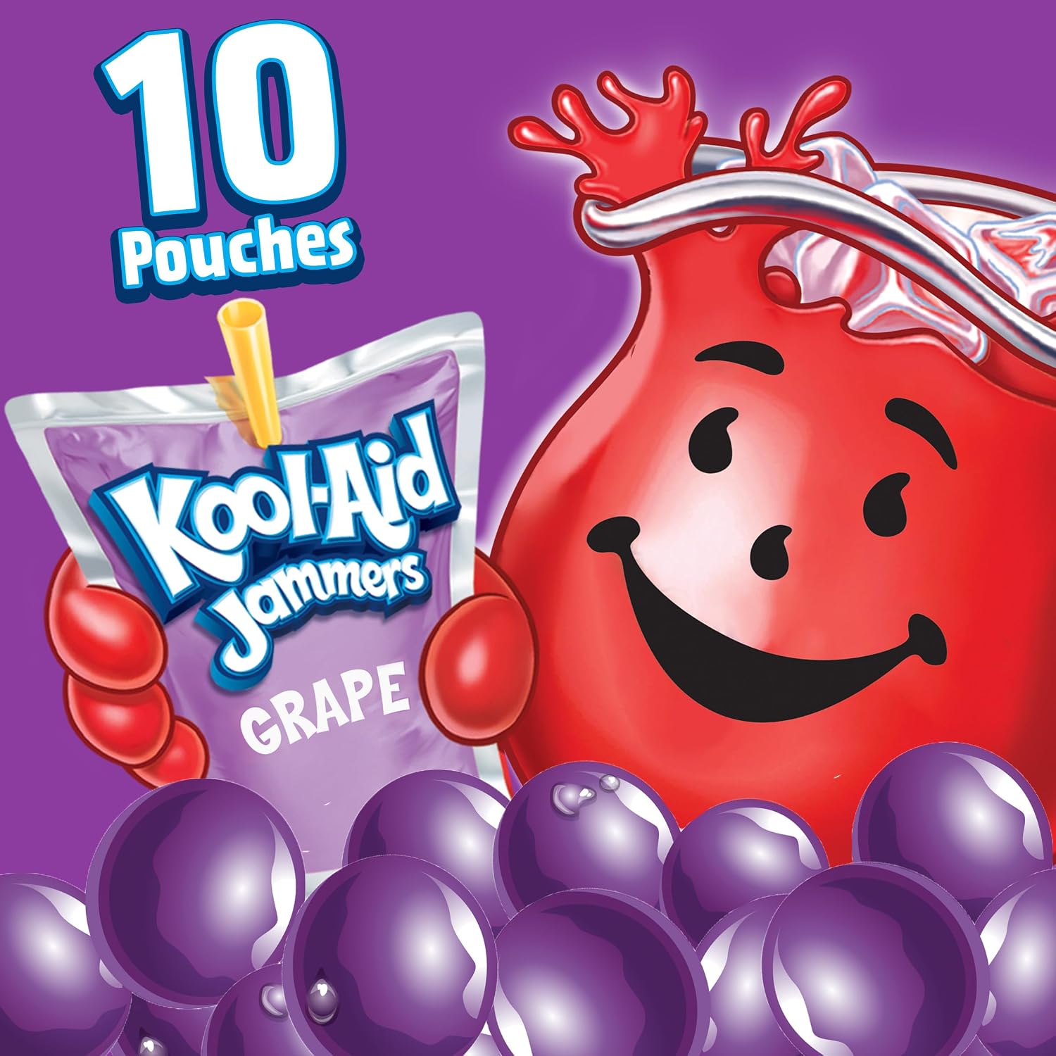 Kool-Aid Juice Drink, 40 ct Pack, Grape Flavored, 4 Boxes of 10 Pouches