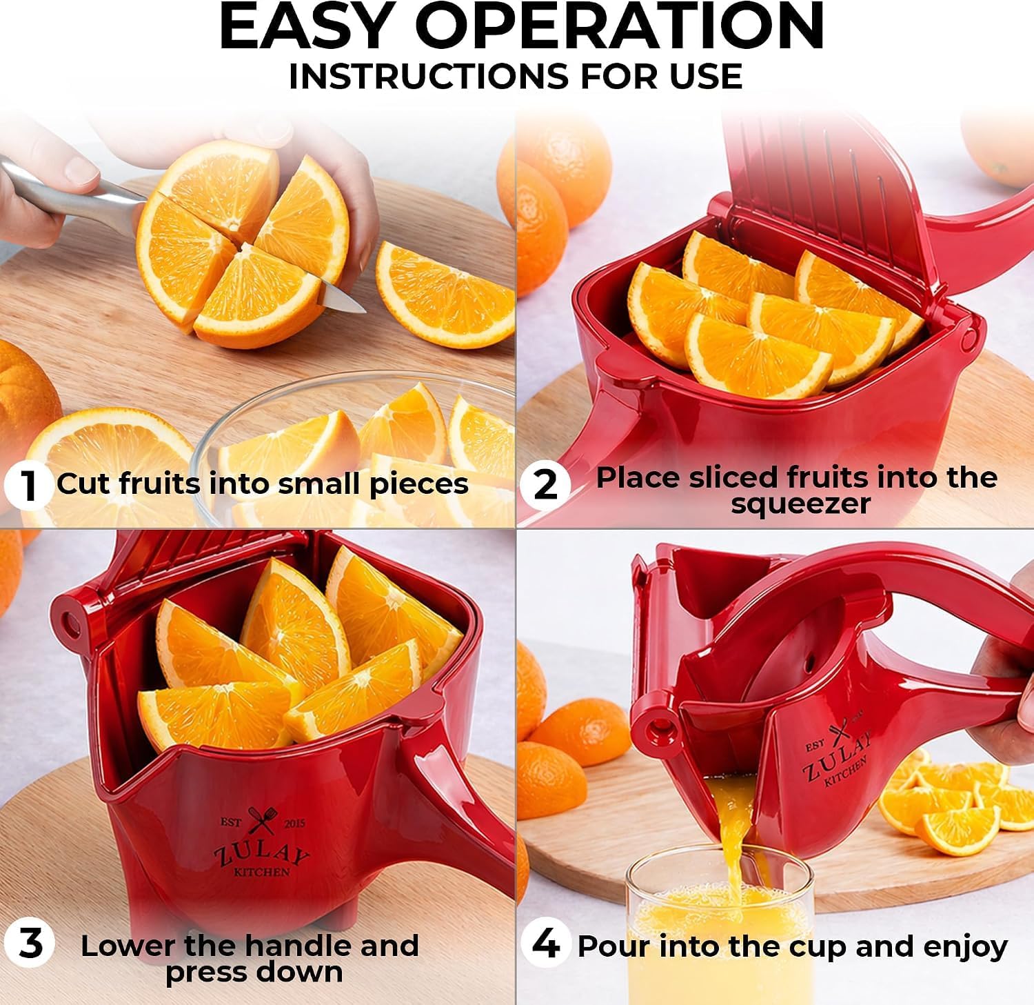 Zulay Kitchen Manual Fruit Juicer