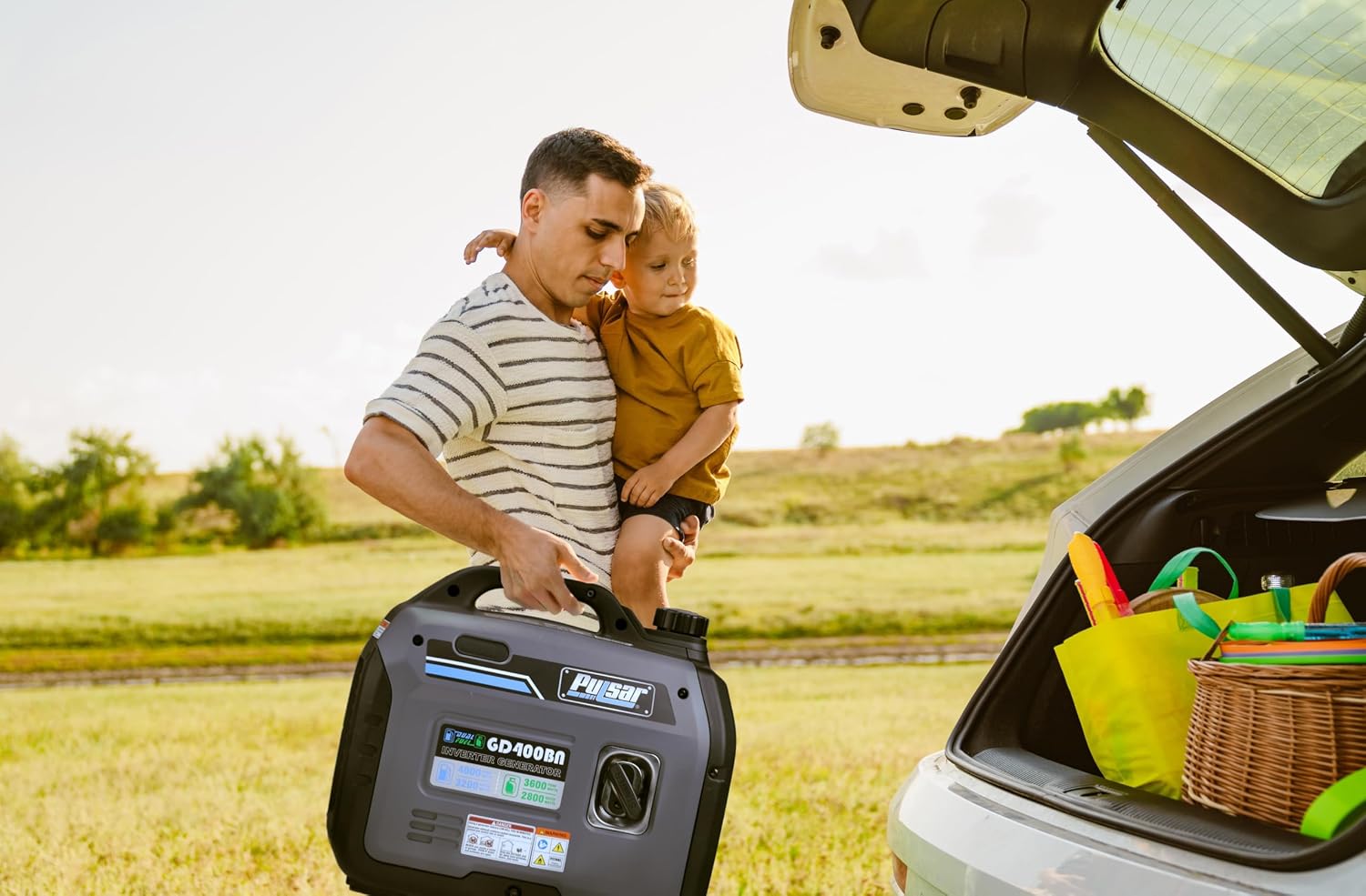 Pulsar 2,300W Portable Gas-Powered Quiet Inverter Generator With USB Outlet & Parallel Capability, Carb Compliant, G2319N