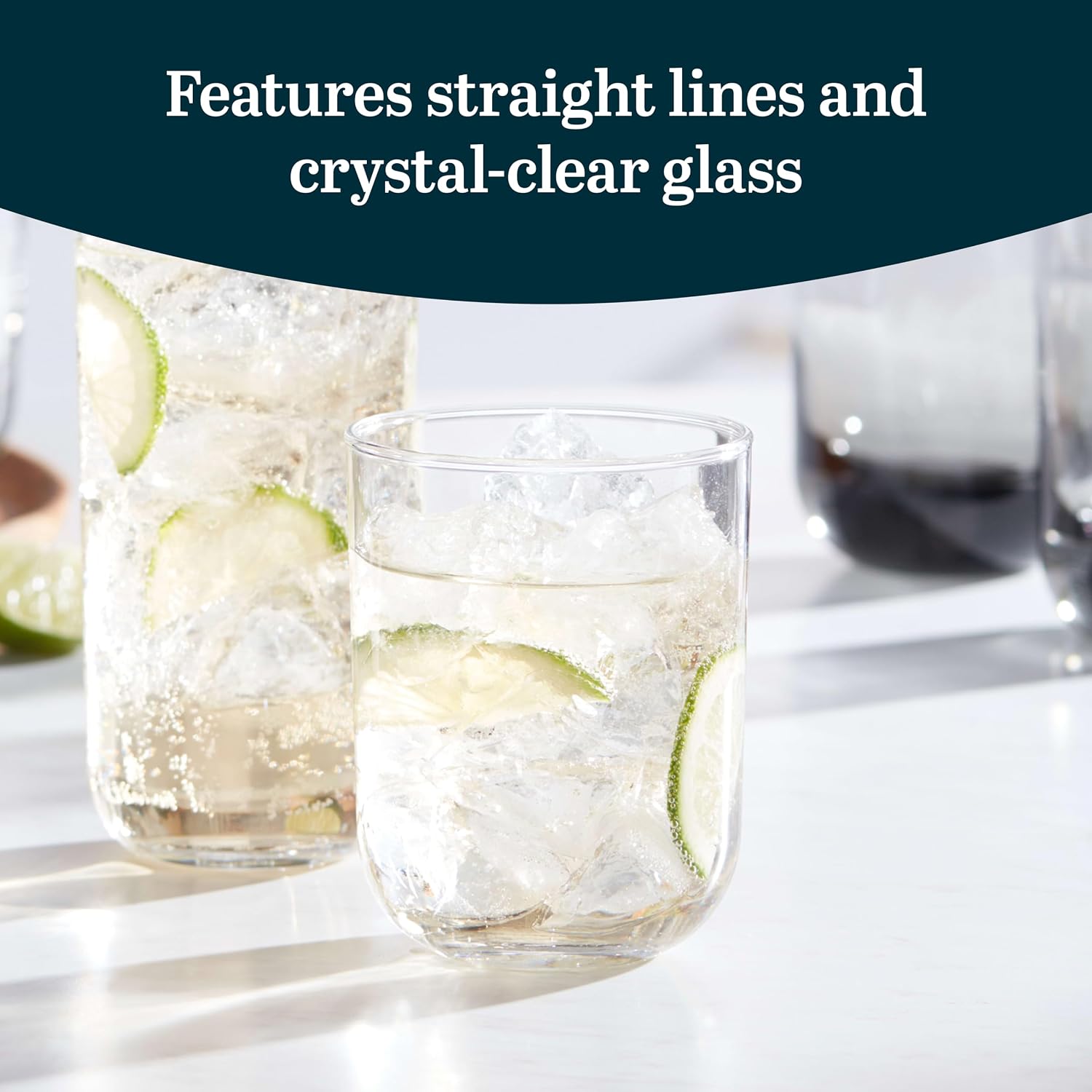 Libbey Blue Ribbon Rock Glasses Set, Artisan-Inspired Four-Dimple Shaped Glass Cups, Dishwasher Safe Whiskey Glasses Set of 8 for Dinners, Parties