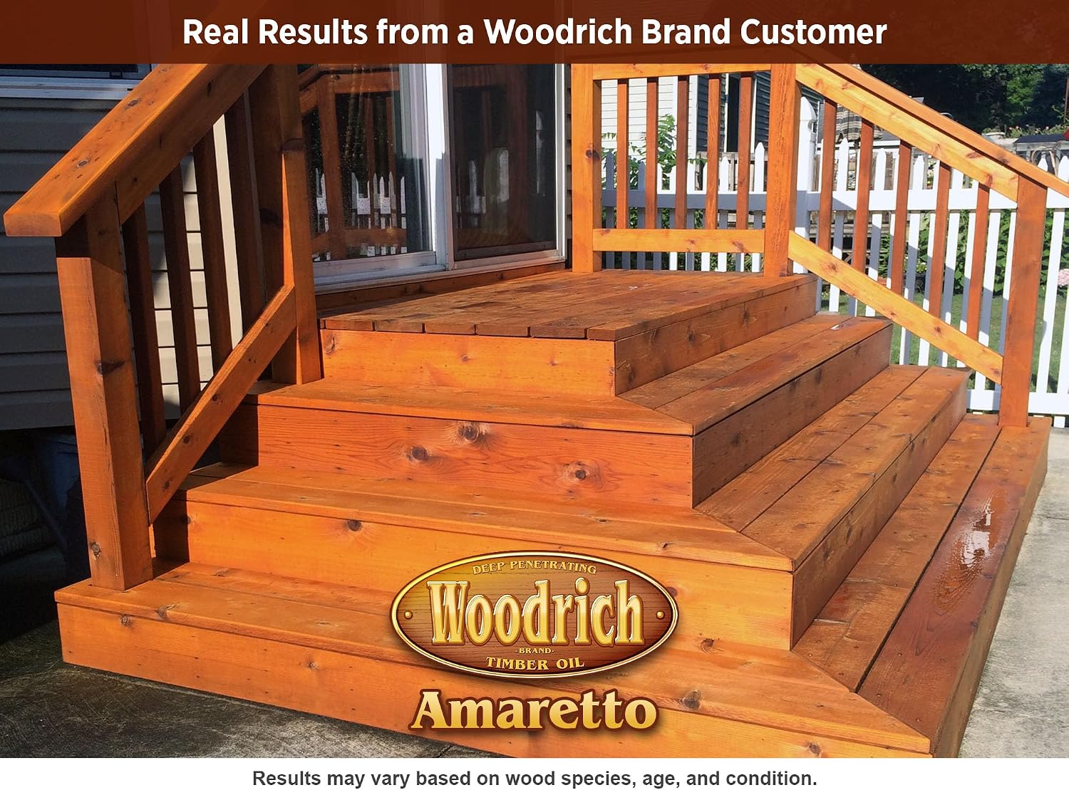 Timber Oil Deep Penetrating Stain for Wood Decks, Fences, Siding, and Log Cabins - 5 Gallons, Amaretto (Covers 750 sq. ft.)