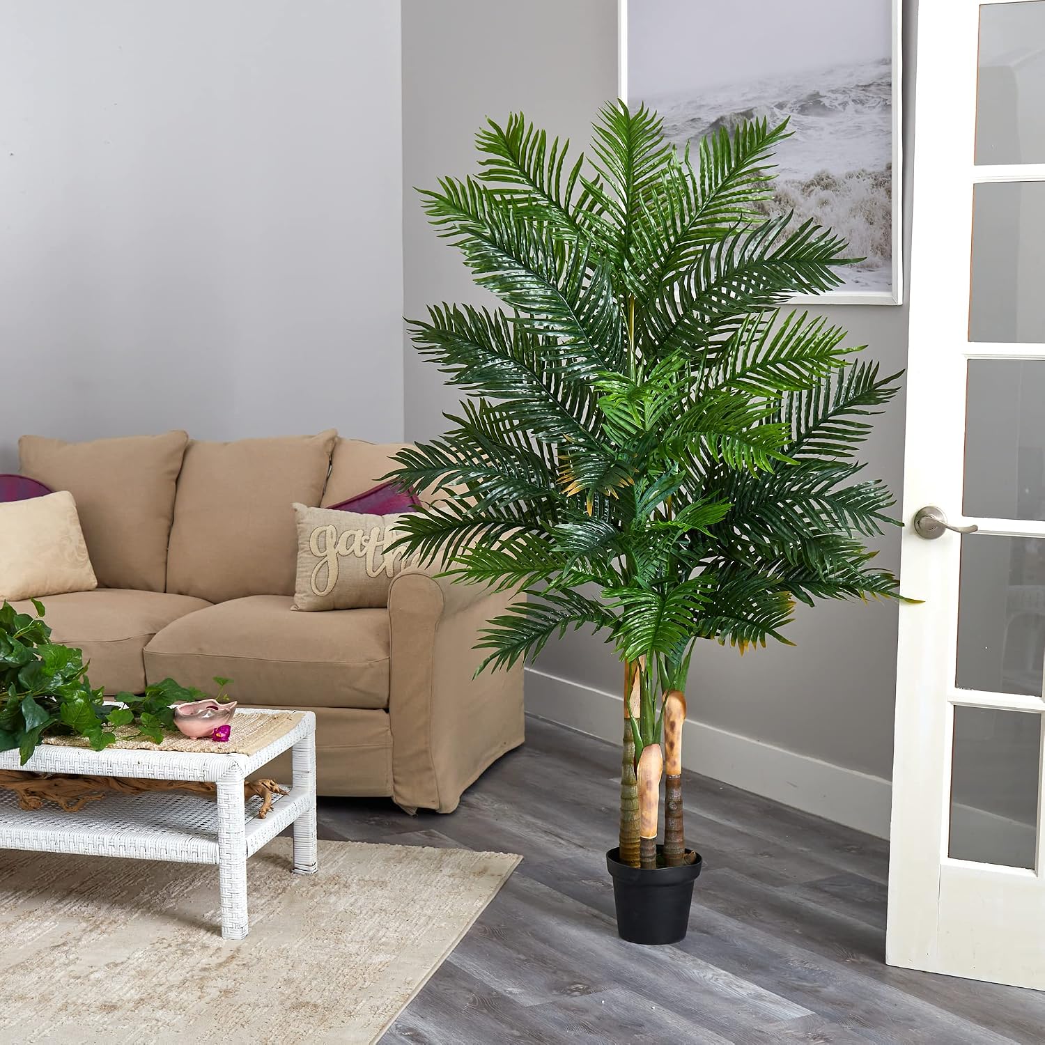 Nearly Natural 6ft. Areca Palm Artificial Tree (Real Touch)