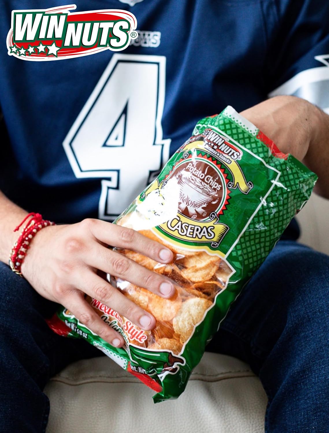 WINNUTS Jalapeño Chips Kettle Cooked (3 Pack, 5.6 oz Each) | Authentic Mexican Style Spicy Potatoes Chips | Homestyle "Papa Casera" for Parties