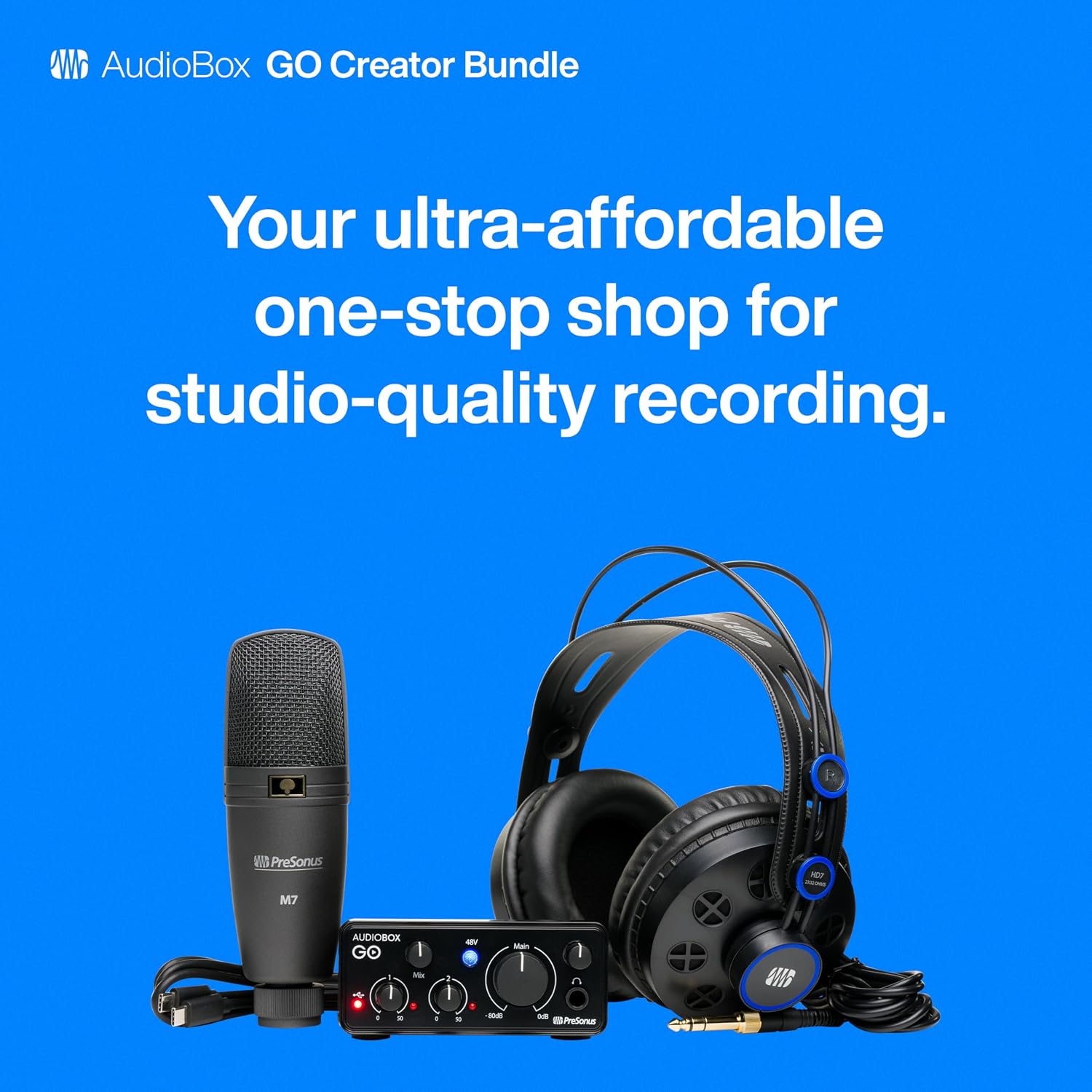 PreSonus AudioBox USB 96 25th Anniversary Studio Recording Package