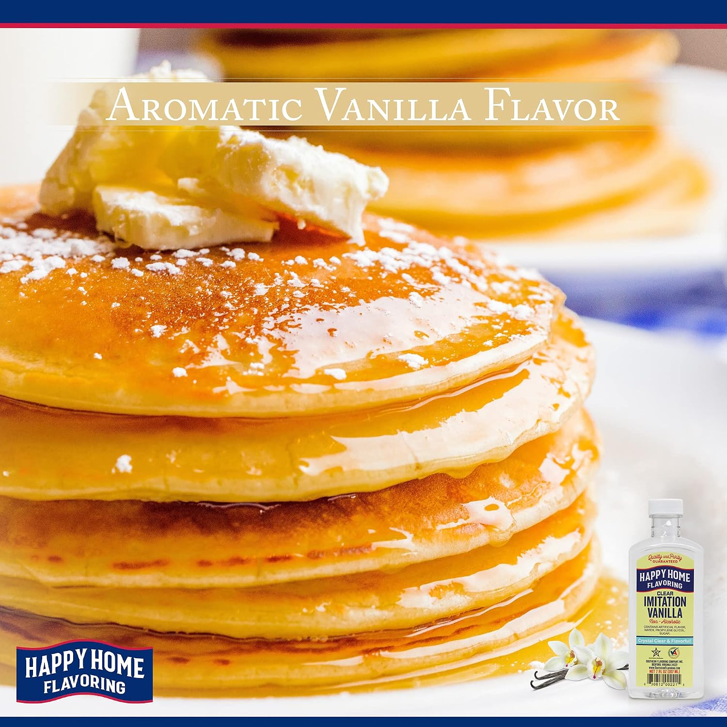Happy Home Imitation Clear Butter Flavoring, Non-Alcoholic, Certified Kosher, 7 oz.