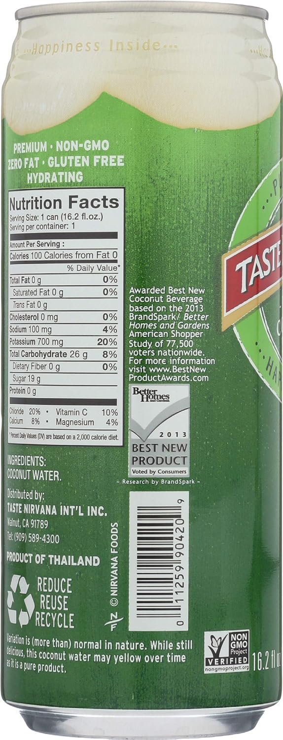 Taste Nirvana Real Coconut Water - 16.2 fl oz
