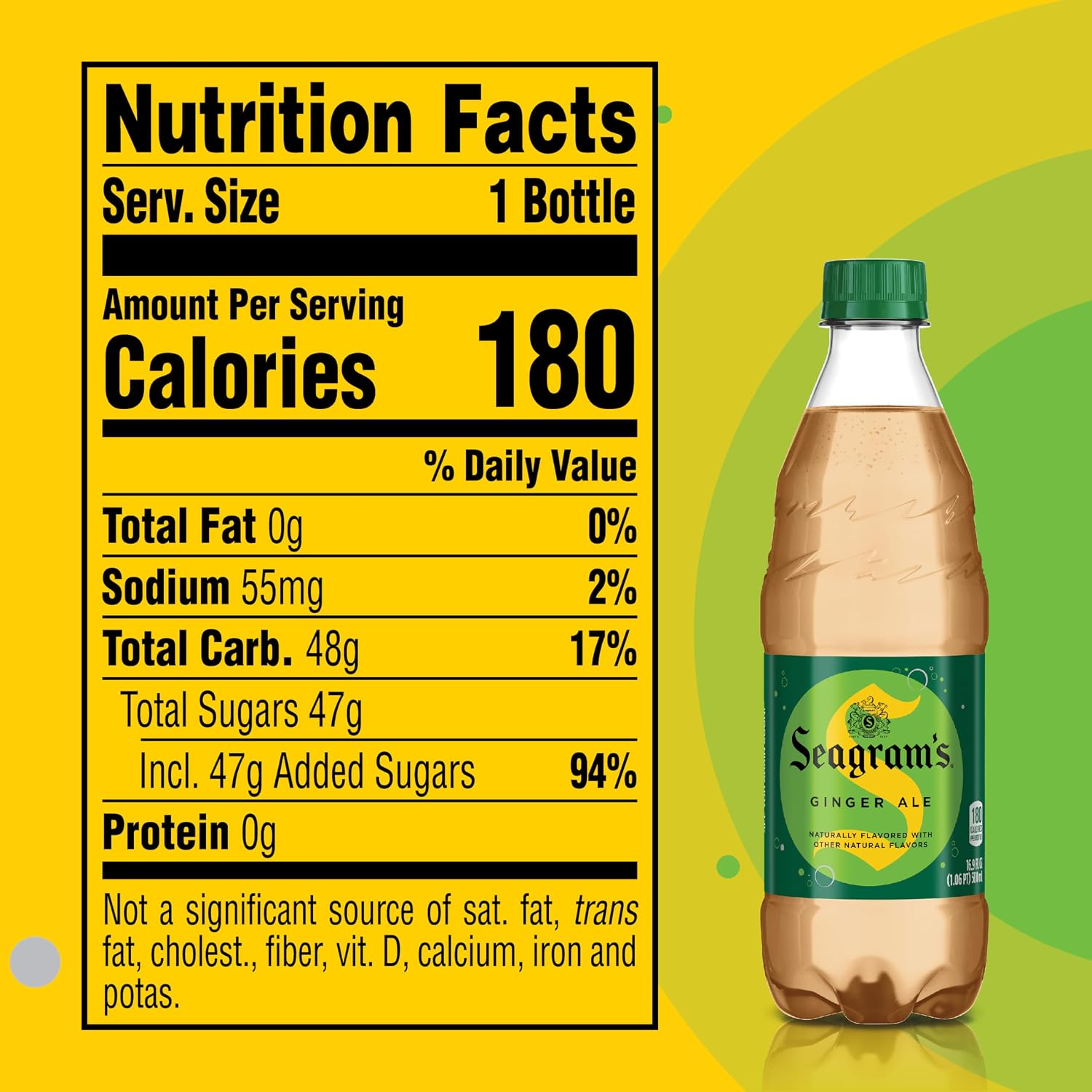 Seagram's Ginger Ale, 12 fl oz, 12 Pack