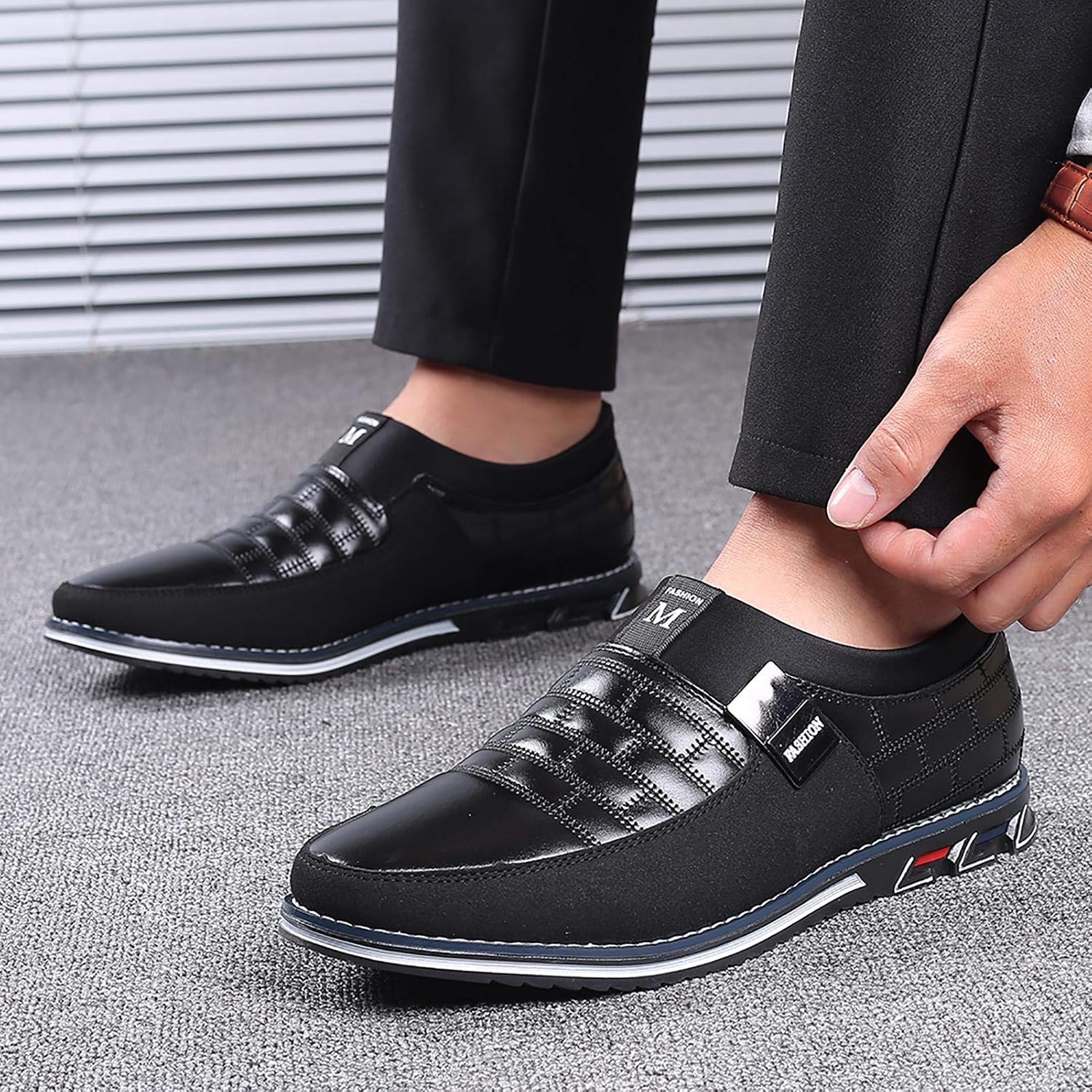 COSIDRAM Mens Casual Shoes Dress Sneakers Loafers Comfort Walking Shoes | Lightweight slip-on for hassle-free wear. Cloud-like comfort, sock-friendly fit for daily & semi-formal occasions.