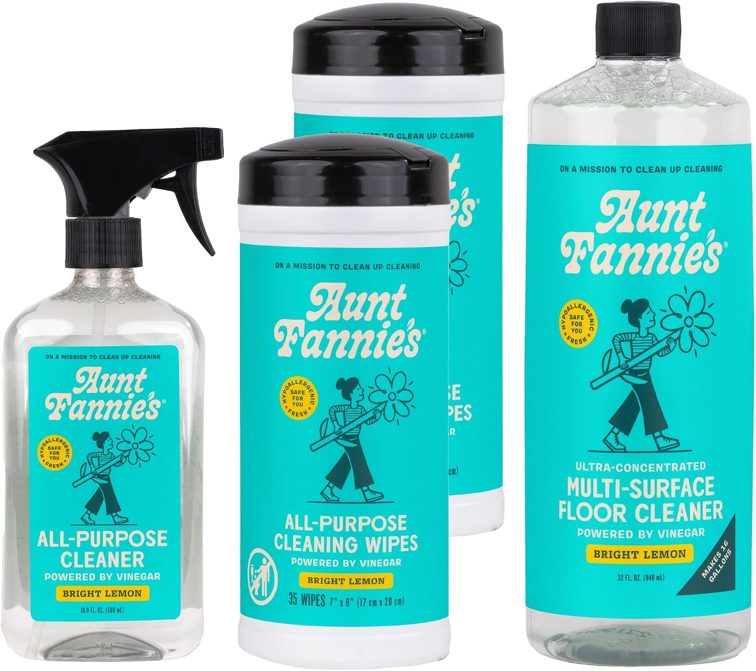 Aunt Fannie's All Purpose Vinegar Cleaner Spray, Lavender, Pack of 1 | Cuts Grease & Grime, No Harsh Residue, Safe for Kitchens Bathrooms Windows Counters & Sealed Areas, Kid and Pet Safe