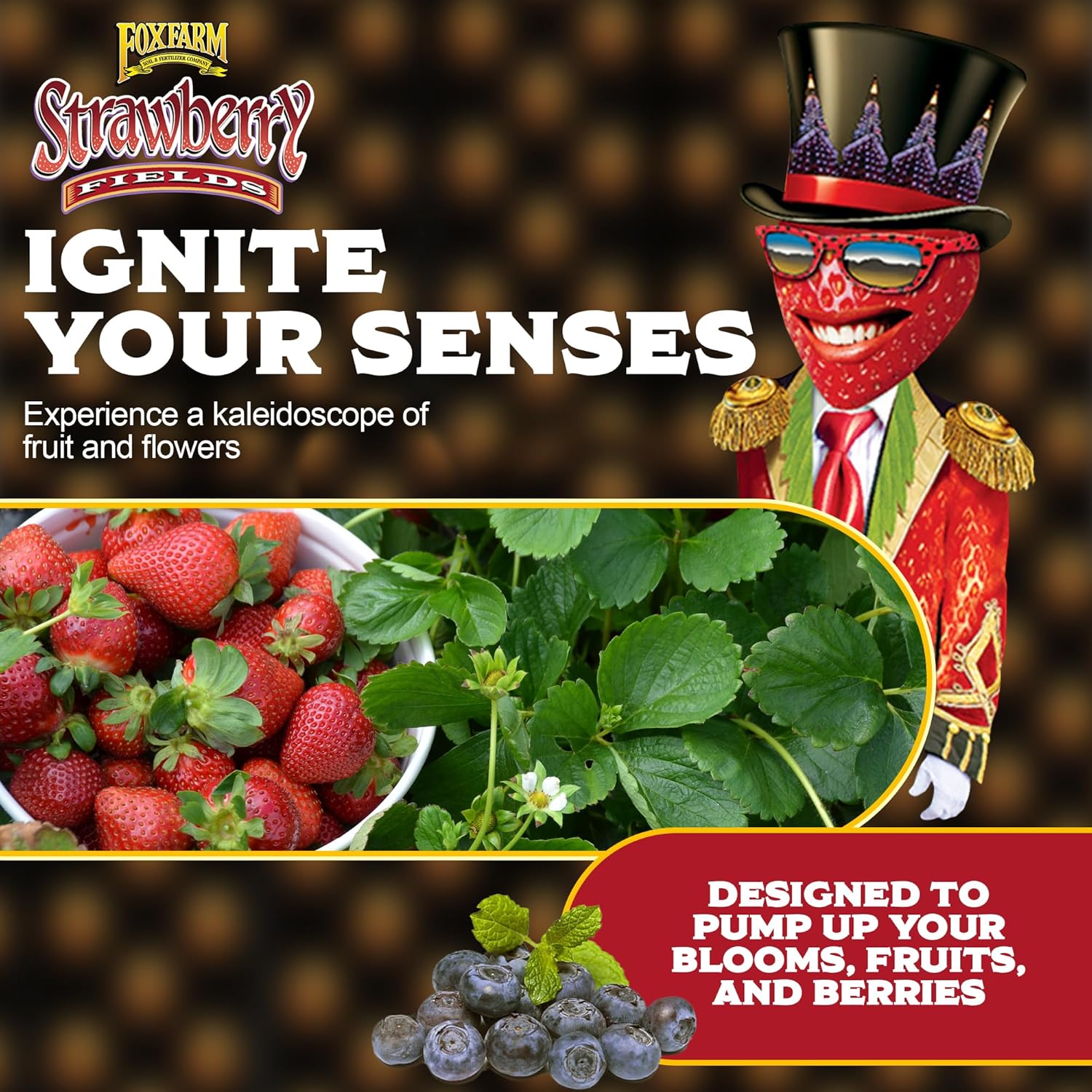 FoxFarm Strawberry Fields Fruiting & Flowering Potting Soil, 1.5cu ft - Designed to Pump Up Your Blooms, Fruits, and Berries - Made for the Fruiting and Flowering Stages of Plants