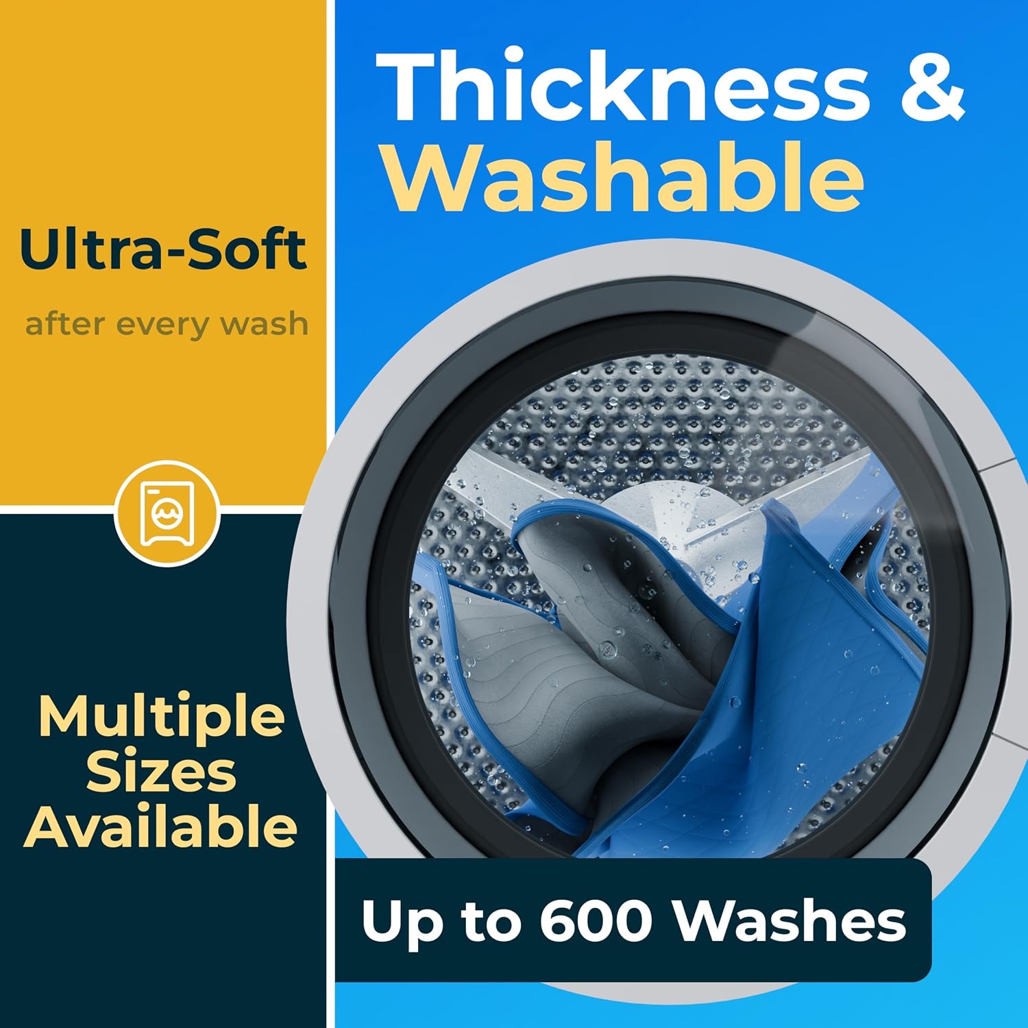 GREEN LIFESTYLE Washable Underpads - Large Pads for use as Incontinence Bed Pads, Reusable Pet Pads, Great for Dogs, Cats, Bunny