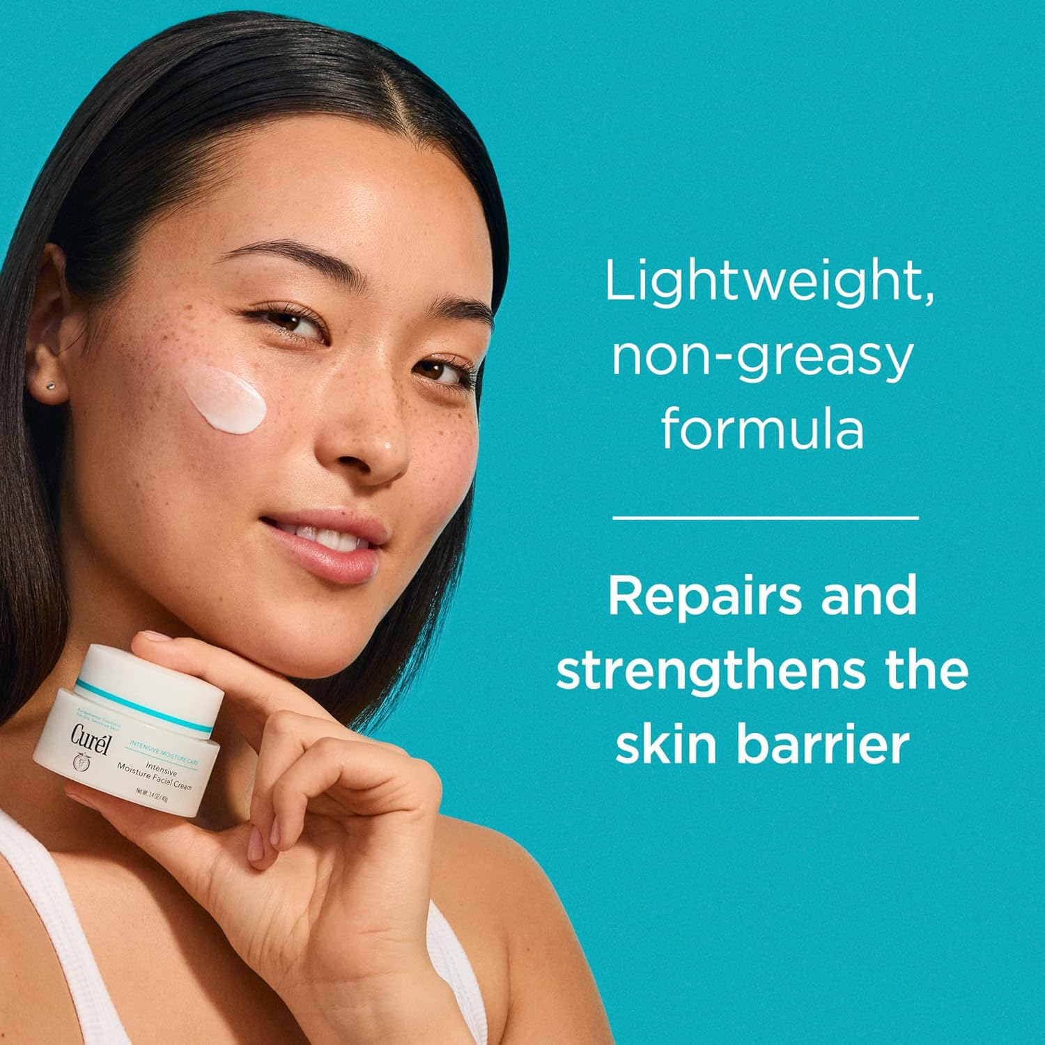 Curel Japanese Skin Care Intensive Face Moisturizer Cream, Hydrating Face Lotion for Dry to Very Dry Sensitive Skin, Anti-Aging, Fragrance-Free