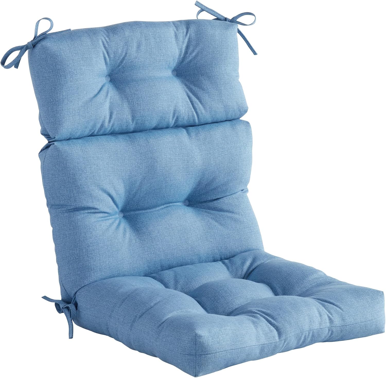 Greendale Home Fashions Outdoor 44x22-inch High Back Chair Cushions (Set of 2), Cement