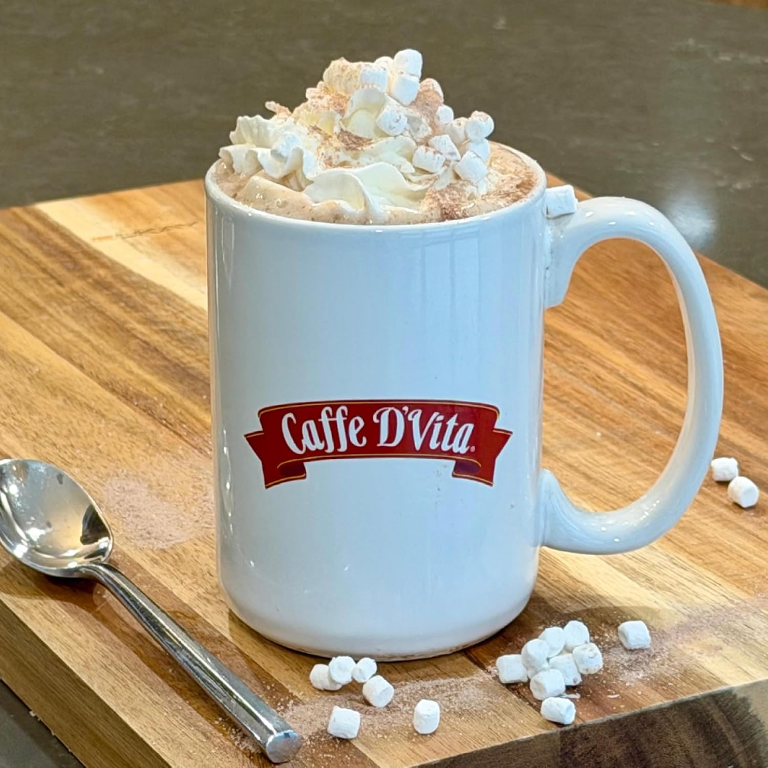 Caffe D'Vita Sugar Free Hot Cocoa Mix, Gluten Free - 10 Oz Can | Hot Chocolate Mix, Low Fat, No Cholesterol, No Hydrogenated Oils or Trans Fat, Kosher, Cocoa Bulk