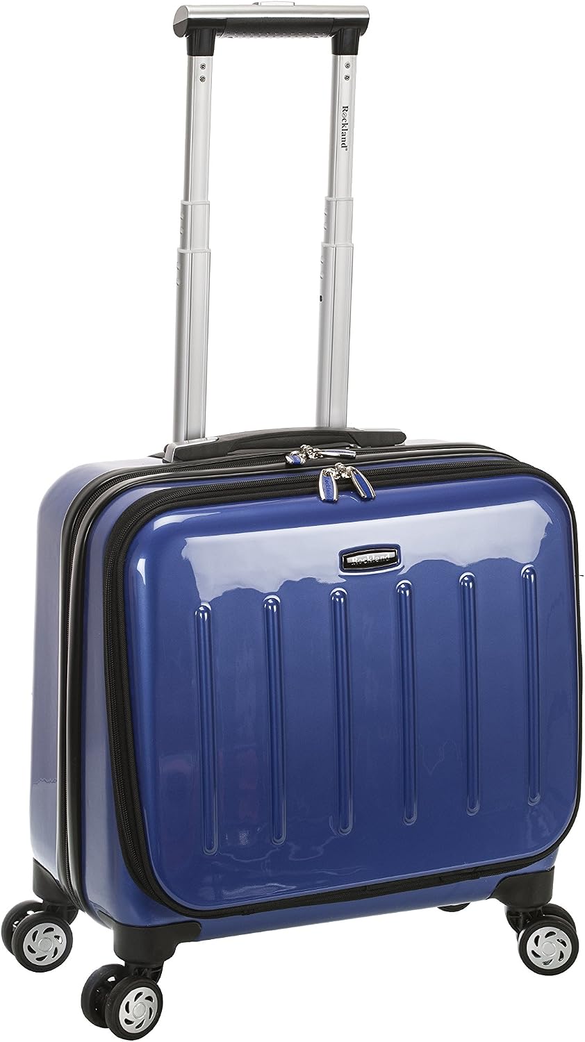Rockland Revolution Hardside Rolling Computer Case, Carry-On, Silver