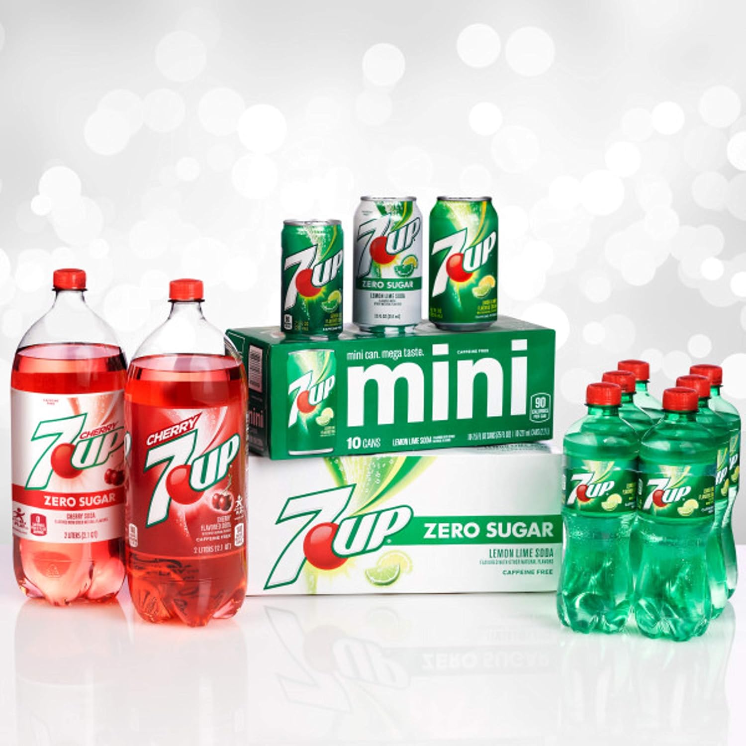 Zero Sugar 7-Up Soda, 12 Oz., Pack of 12