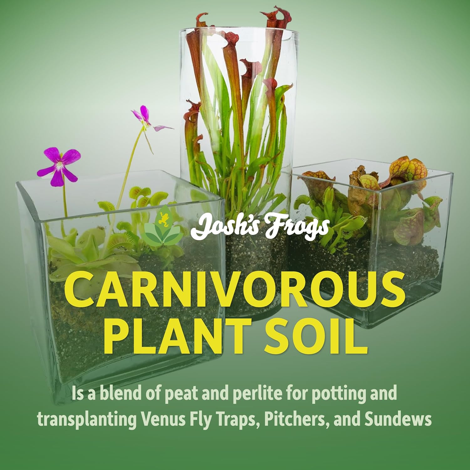 Josh's Frogs Carnivorous Plant Soil, 1 Quart | Venus Fly Traps/Pitchers/Sundews
