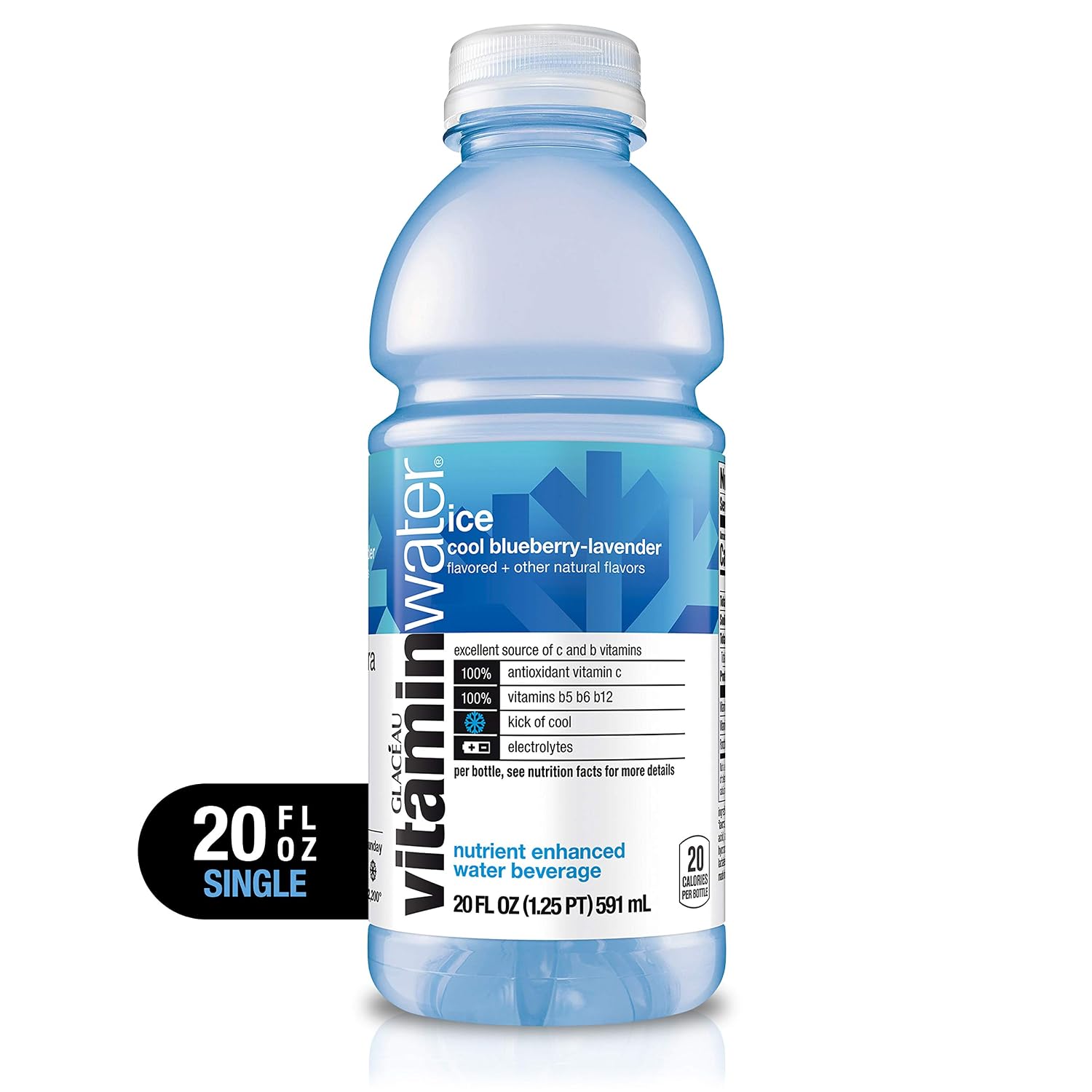 vitaminwater zero squeezed, lemonade flavored, electrolyte enhanced bottled water with vitamin b5, b6, b12, 20 fl oz, 12 pack