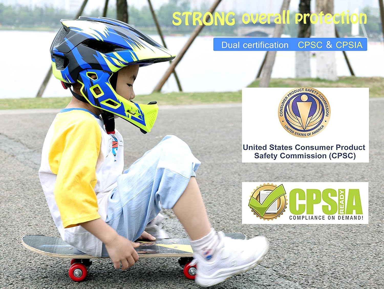 Toddler and Kids Full Face Bike Helmet Girl and Boy BMX