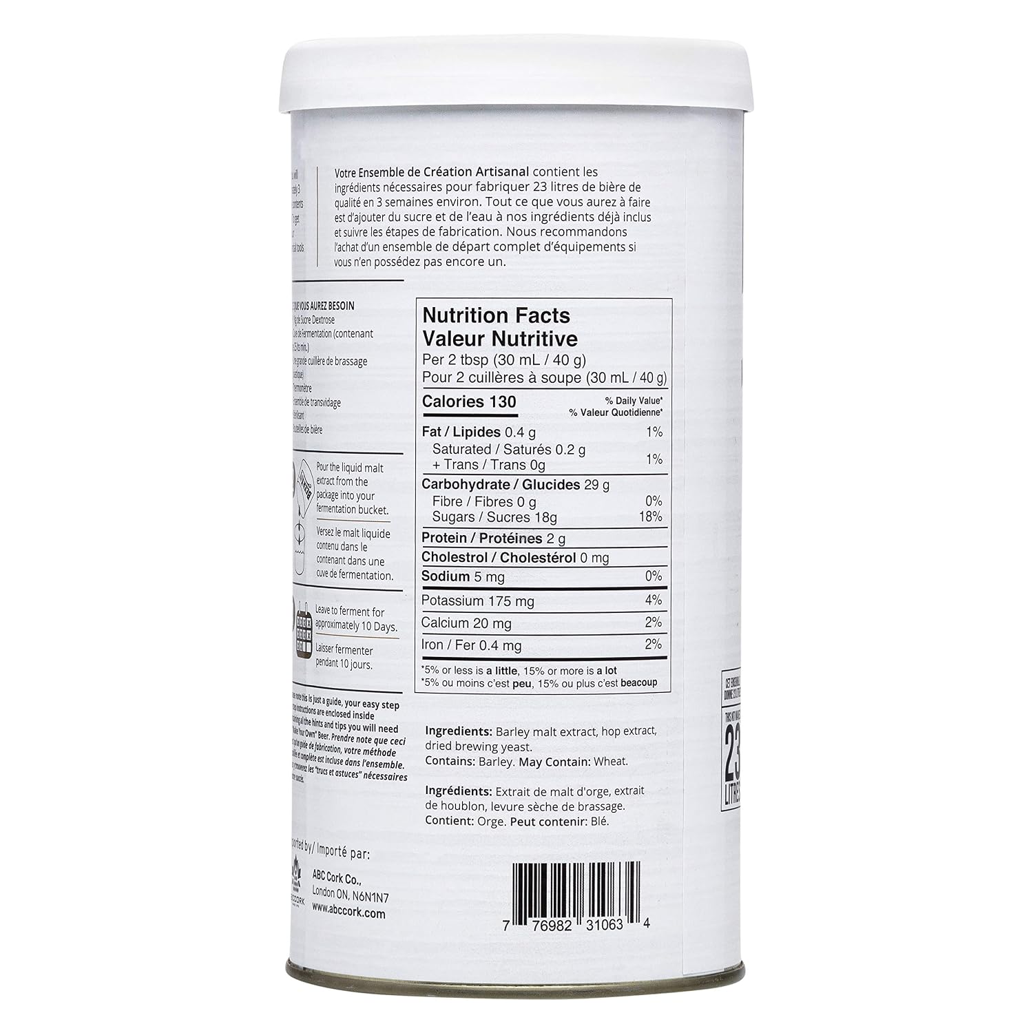 ABC Crafted Series Beer Making Kit | Brown Ale | Yields 40 Pints | Can