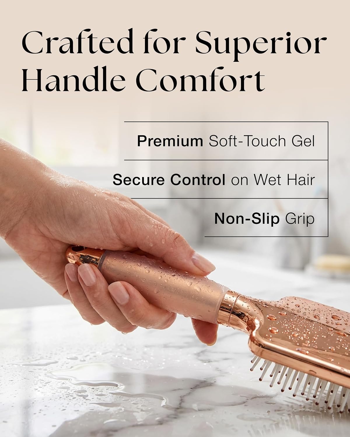 Lily England Paddle Hairbrush for Women - Blow-Drying Hair Brush, Rose