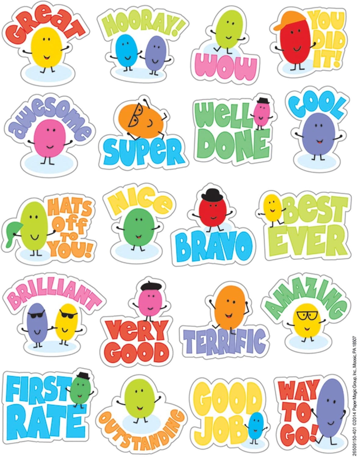 Eureka Jelly Beans Stickers, Scented (650915)