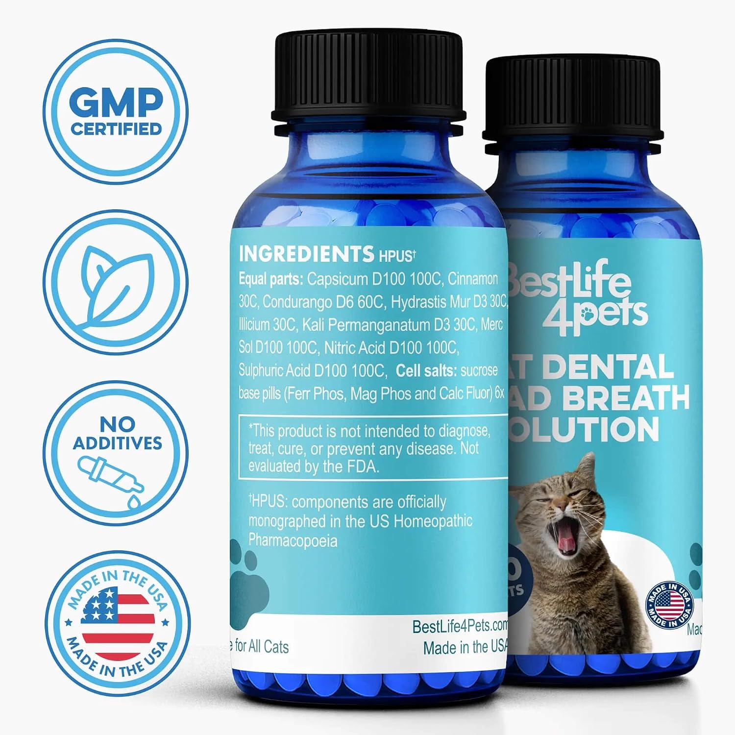 BestLife4Pets Cat Dental Care Supplement - 400 Pills