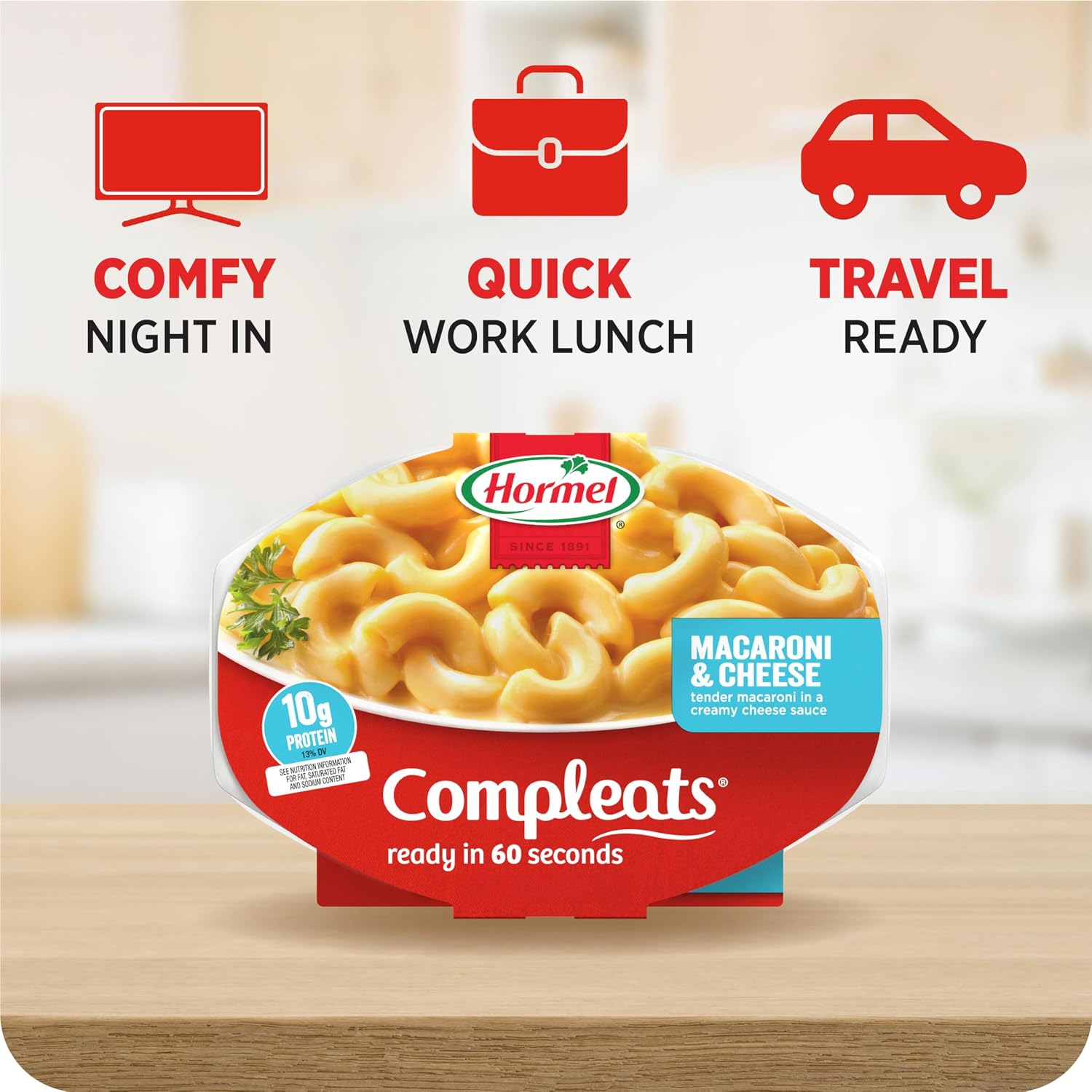 HORMEL COMPLEATS Chicken Alfredo Microwave Tray, 10 oz. (6 Pack)