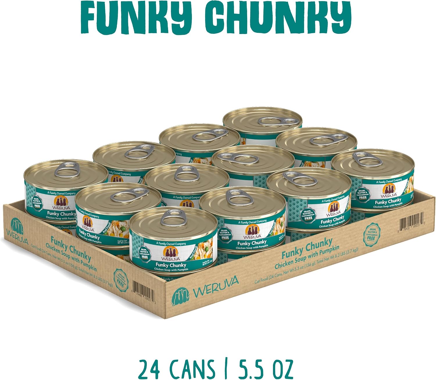 Weruva Classic Cat Food, Paw Lickin’ Chicken with Chicken Breast in Gravy, 3oz Can (Pack of 24)