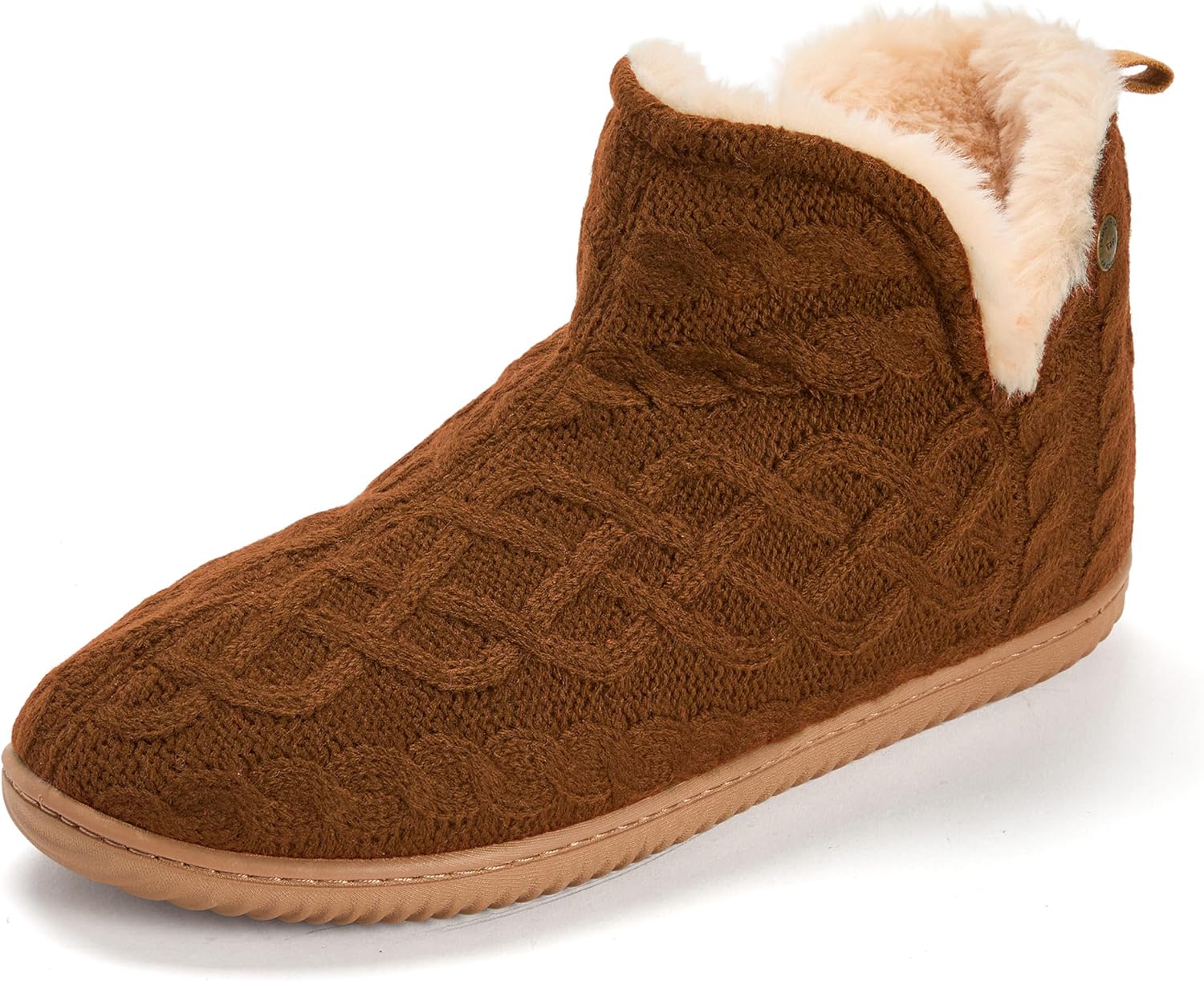Dearfoams Men's Memory Foam Indoor House Slippers Brixen Ankle Boot House Shoes - Gifts for Men