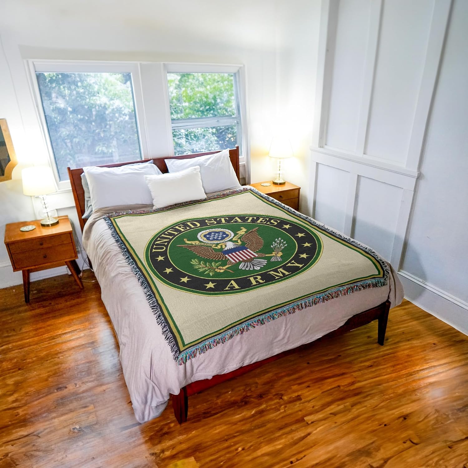 Pure Country Weavers US Army -Military Service Mark Seal Blanket Eagle - Gift Military Tapestry Throw Woven from Cotton - Made in the USA (72x54)