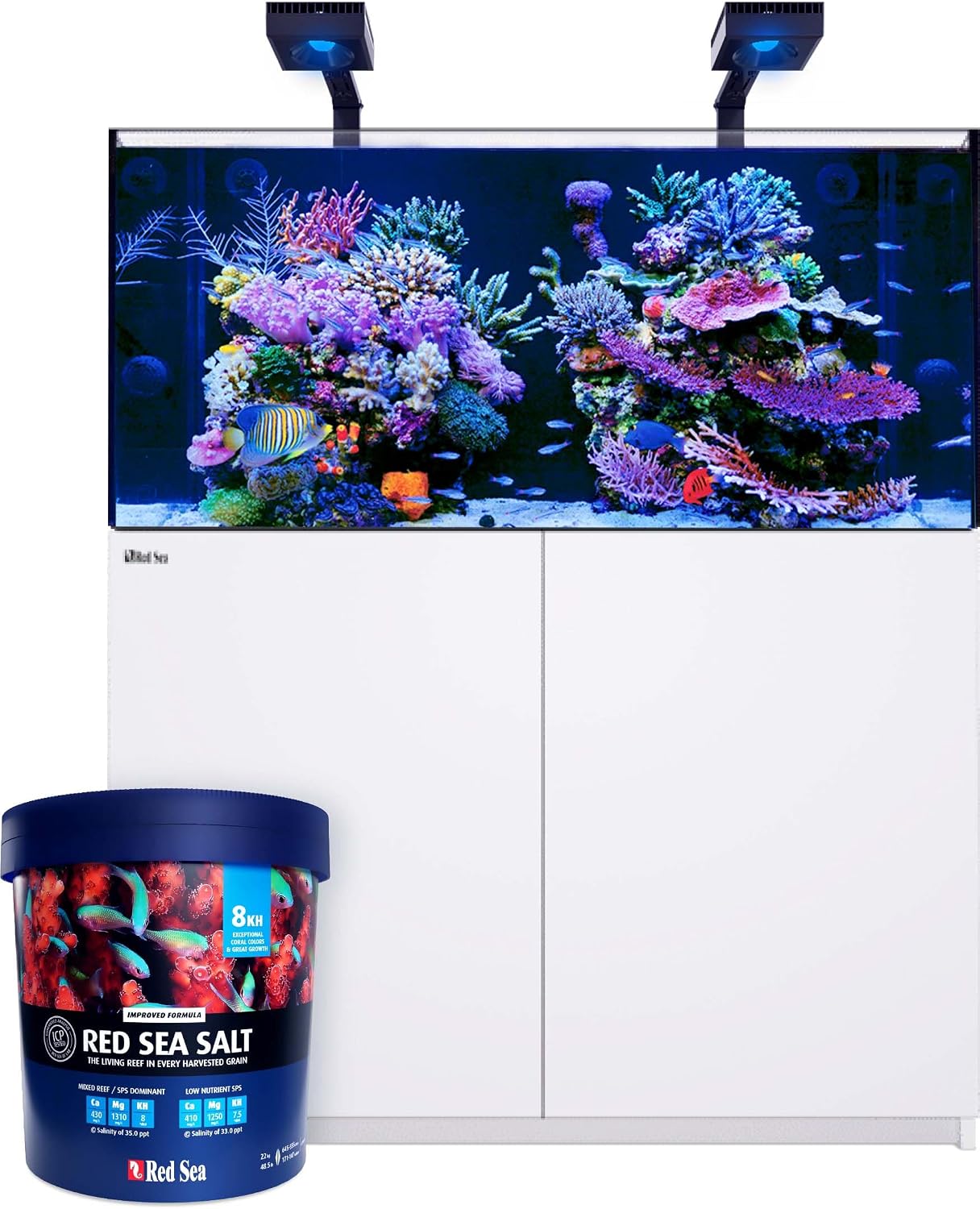 Red Sea Reef Salt Mix Small Bucket | Makes 55 Gallons Complete Marine Saltwater Aquarium Advanced Formula Optimal Coral Health & Stability