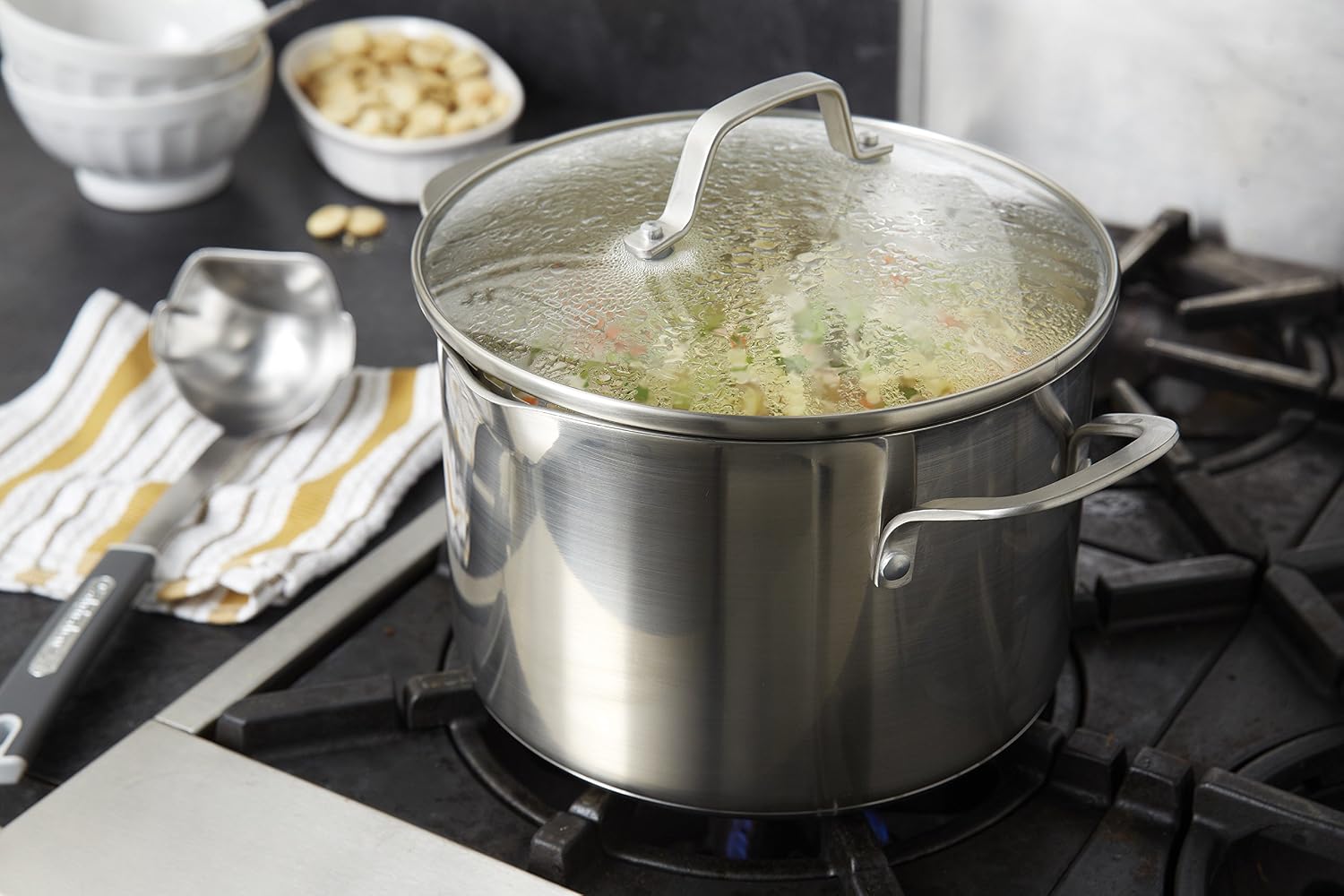 Calphalon Classic Stainless Steel Cookware, Stock Pot, 6-quart