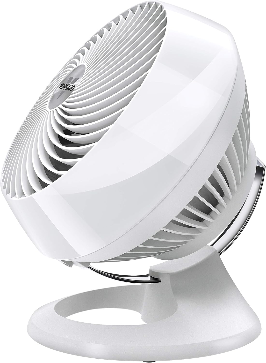 Vornado 460 Small Desk Fan with 3 Speed Settings, Adjustable Tilt Chrome Glide Bar, for Bedroom, Office, Home, Air Circulation up to 70 Feet, Quiet Table Fan, Black