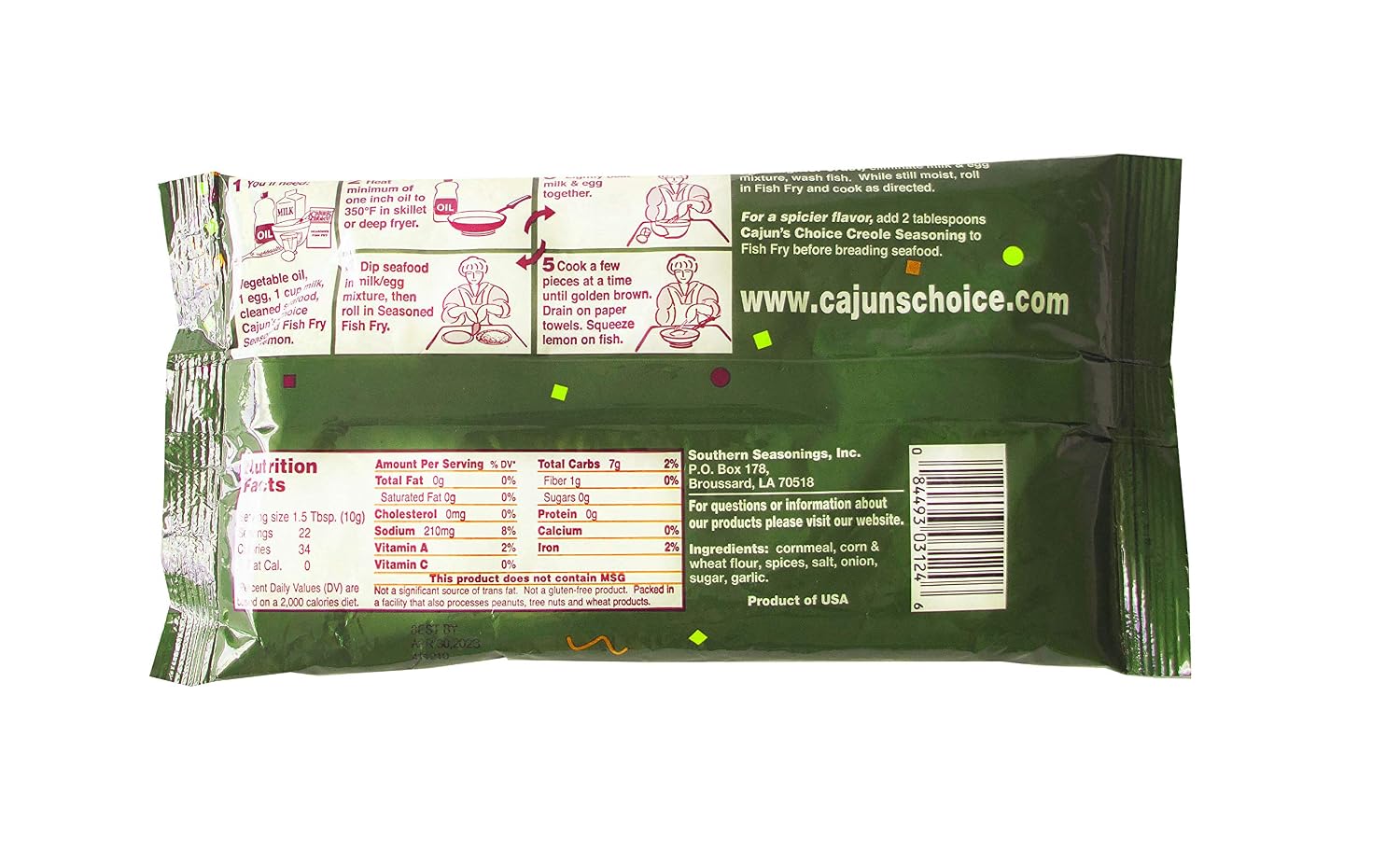 Cajun's Choice Seasoned Fish Fry Mix, 8 oz - Pack of 3