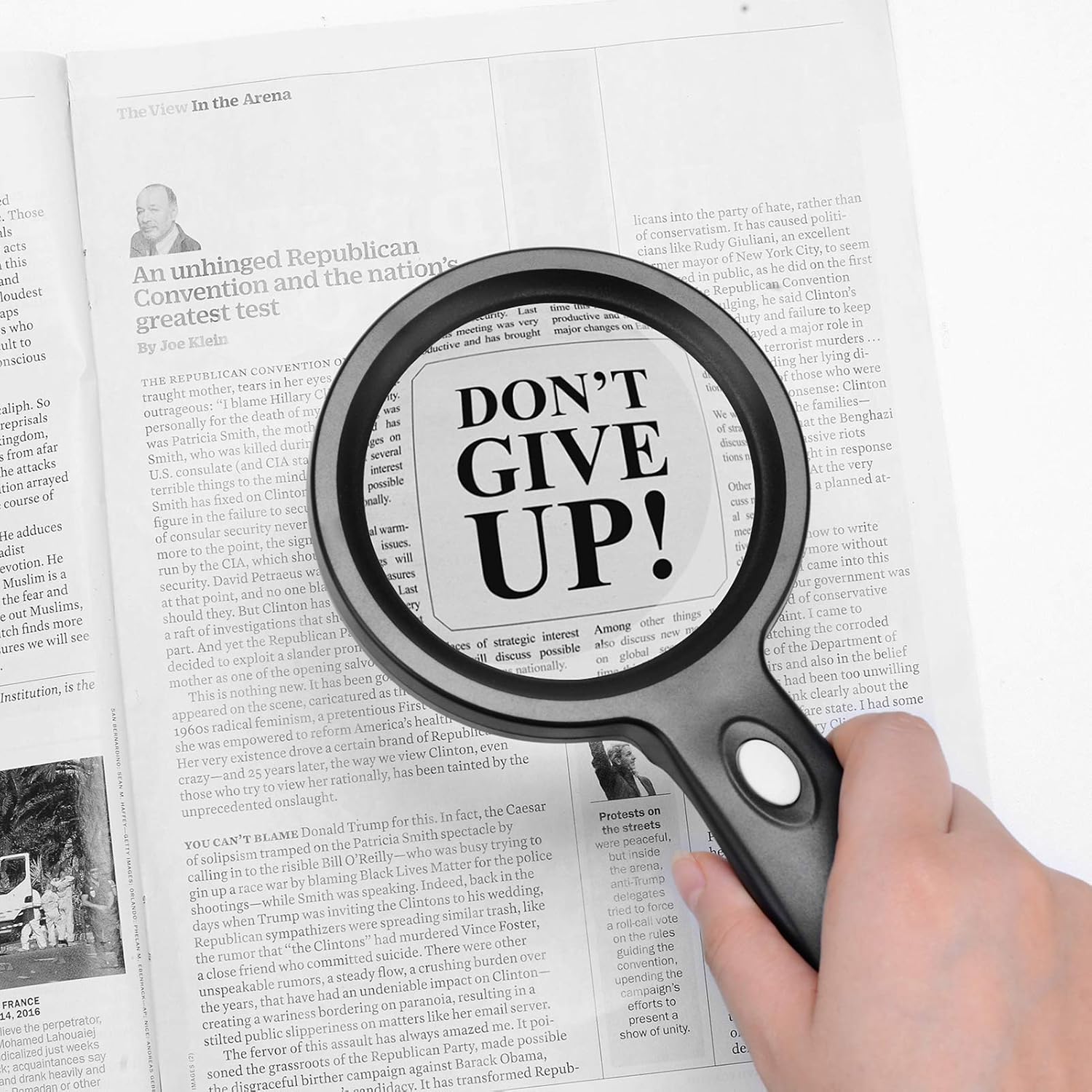JMH Magnifying Glass with Light, 3X Handheld Large Magnifying Glass 12 LED Illuminated Lighted Magnifier for Macular Degeneration, Seniors Reading