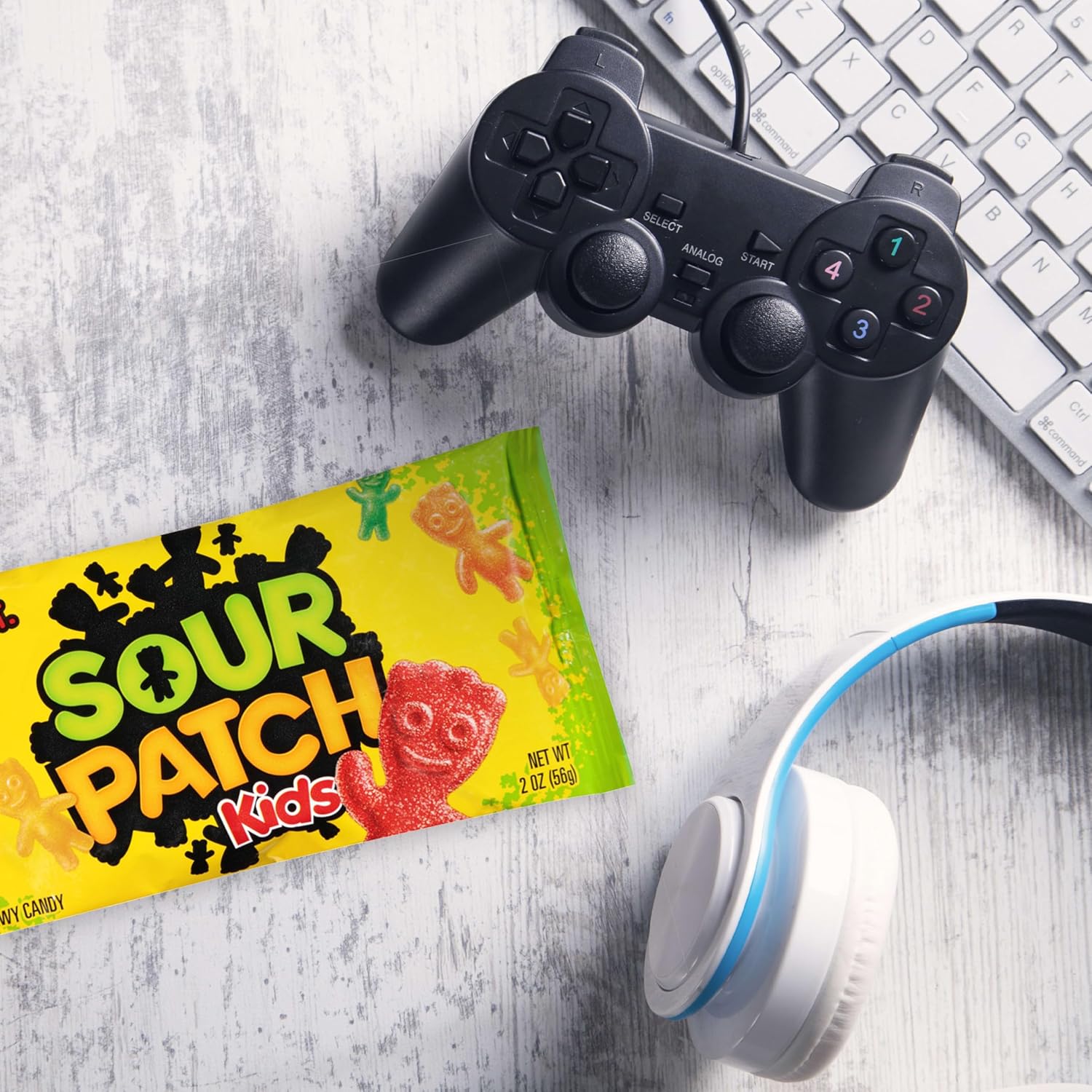SOUR PATCH KIDS Soft & Chewy Gummy Candy, Bulk Candy, 24 - 2 oz Bags
