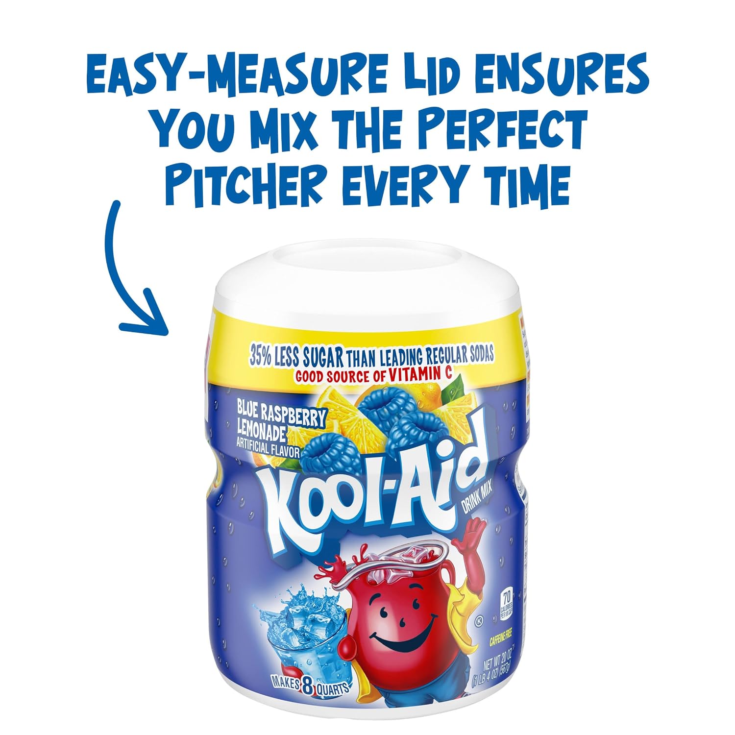 Kool-Aid Drink Mix, Tropical Punch, 19 oz | for Flavorful Hydration and Shareable Refreshment Good Source of Vitamin C, Caffeine Free Gluten Free