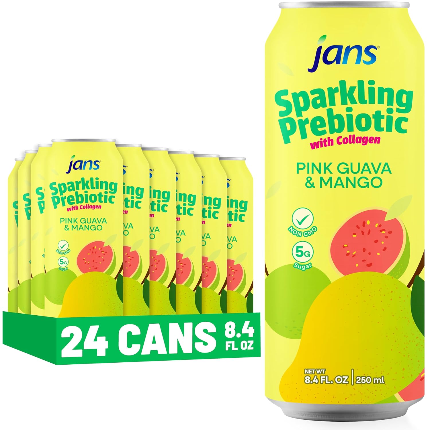 Jans 100% Coconut Water With Pulp, Unsweetened, 16.57 Fl Oz, Pack of 12
